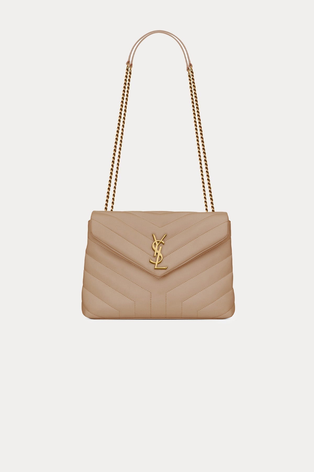 Saint Laurent Logolu Medium Deri Omuz Çantası