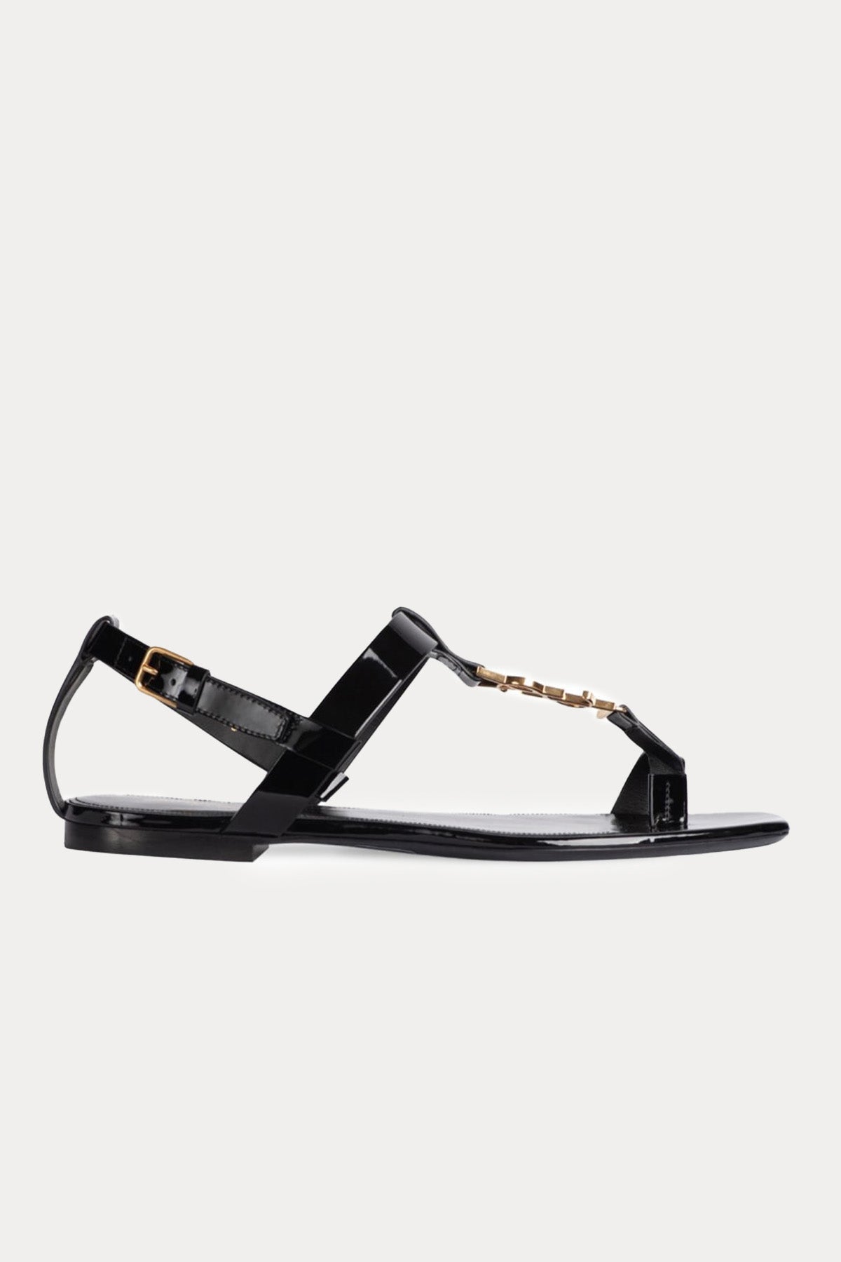 Saint Laurent Logolu Rugan Deri Sandalet