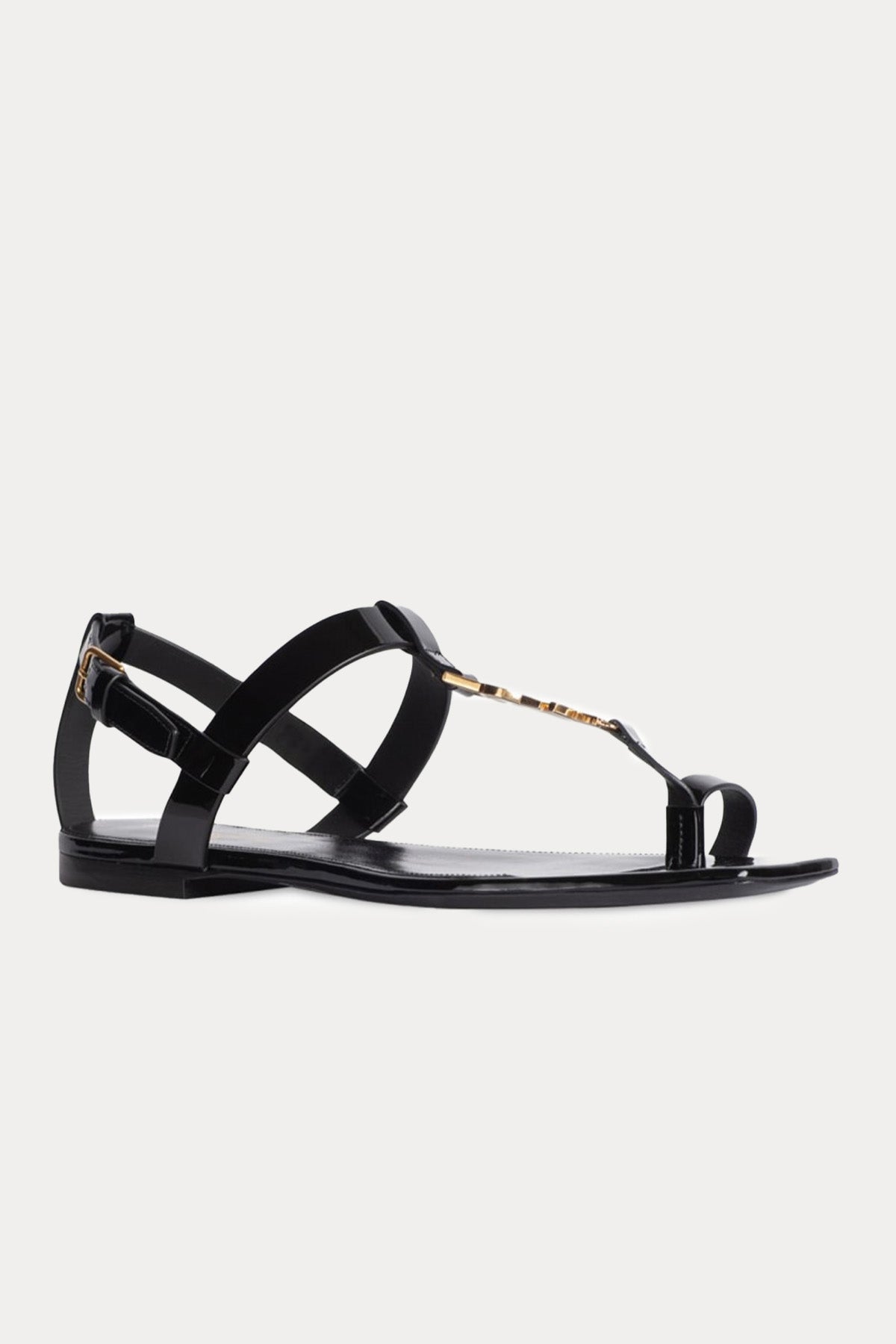 Saint Laurent Logolu Rugan Deri Sandalet