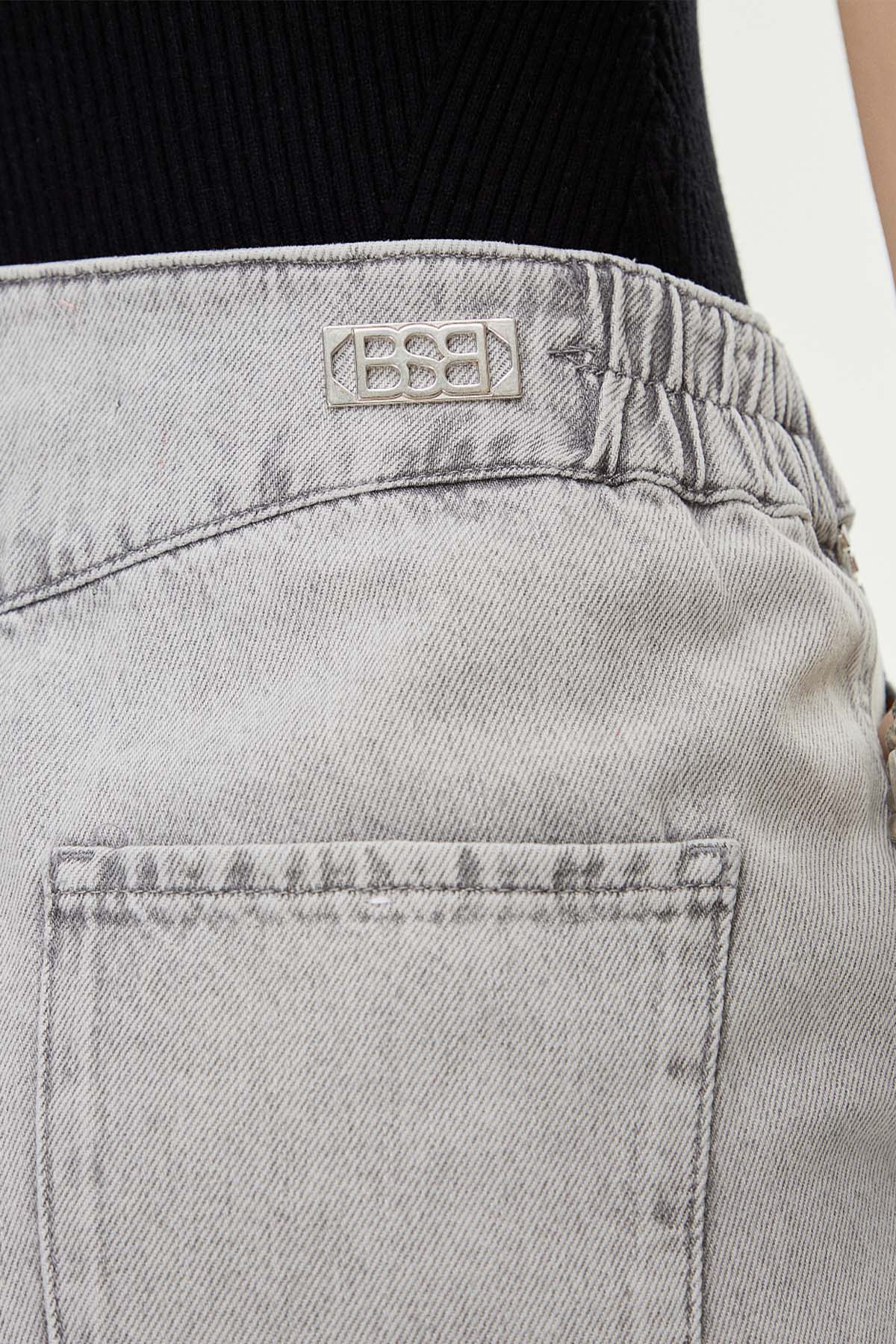 Bsb Mom Fit Troklu Yüksek Bel Jeans-Jeans-Libas