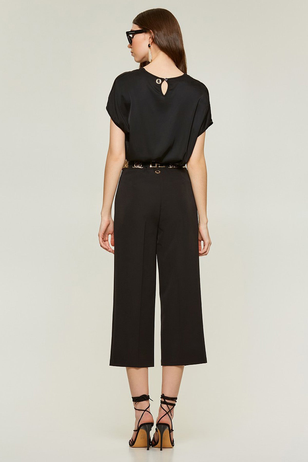 Lynne Yüksek Bel Crop Çan Paça Pantolon