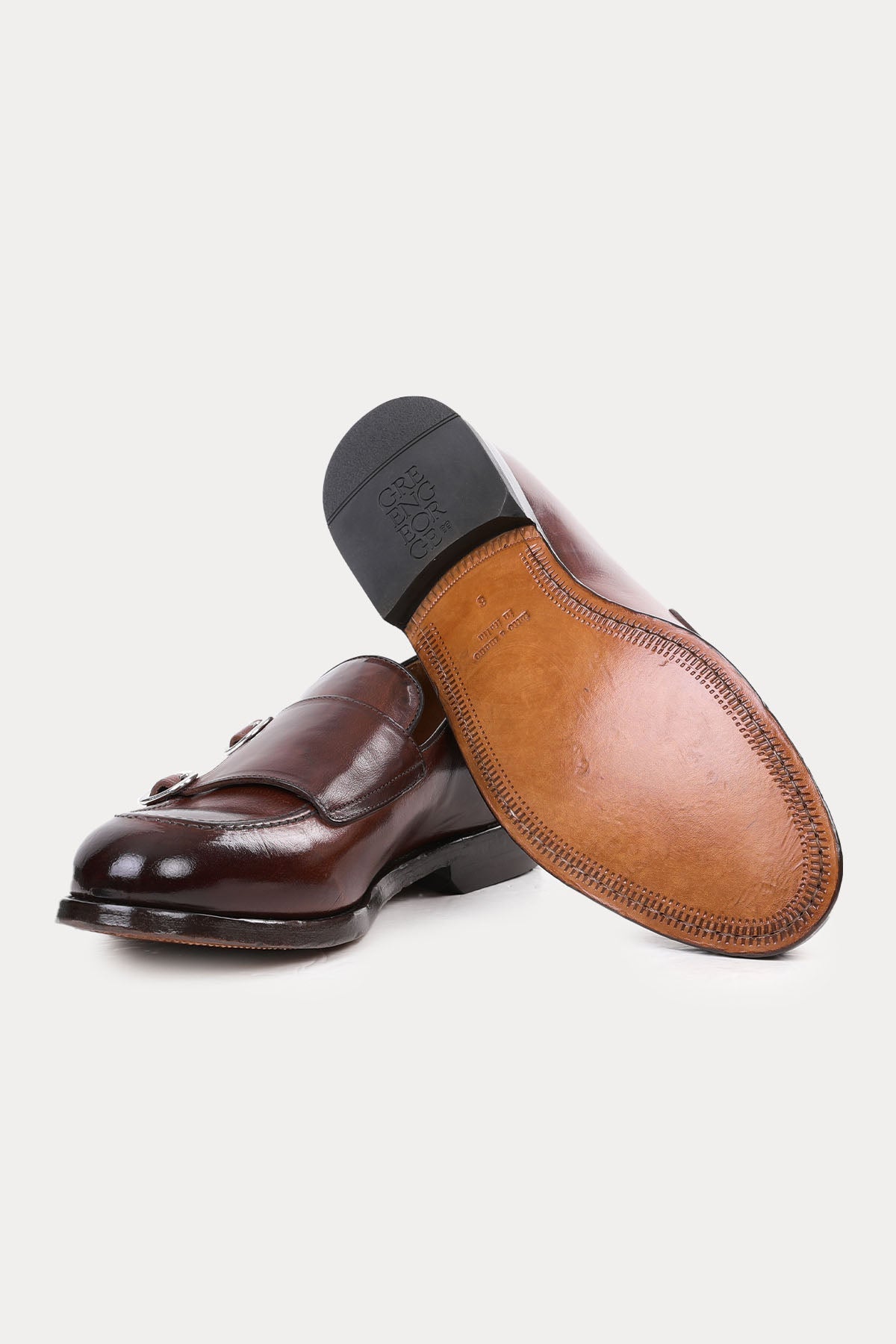Green George Deri Çift Tokalı Loafer Ayakkabı-Ayakkabı-Libas