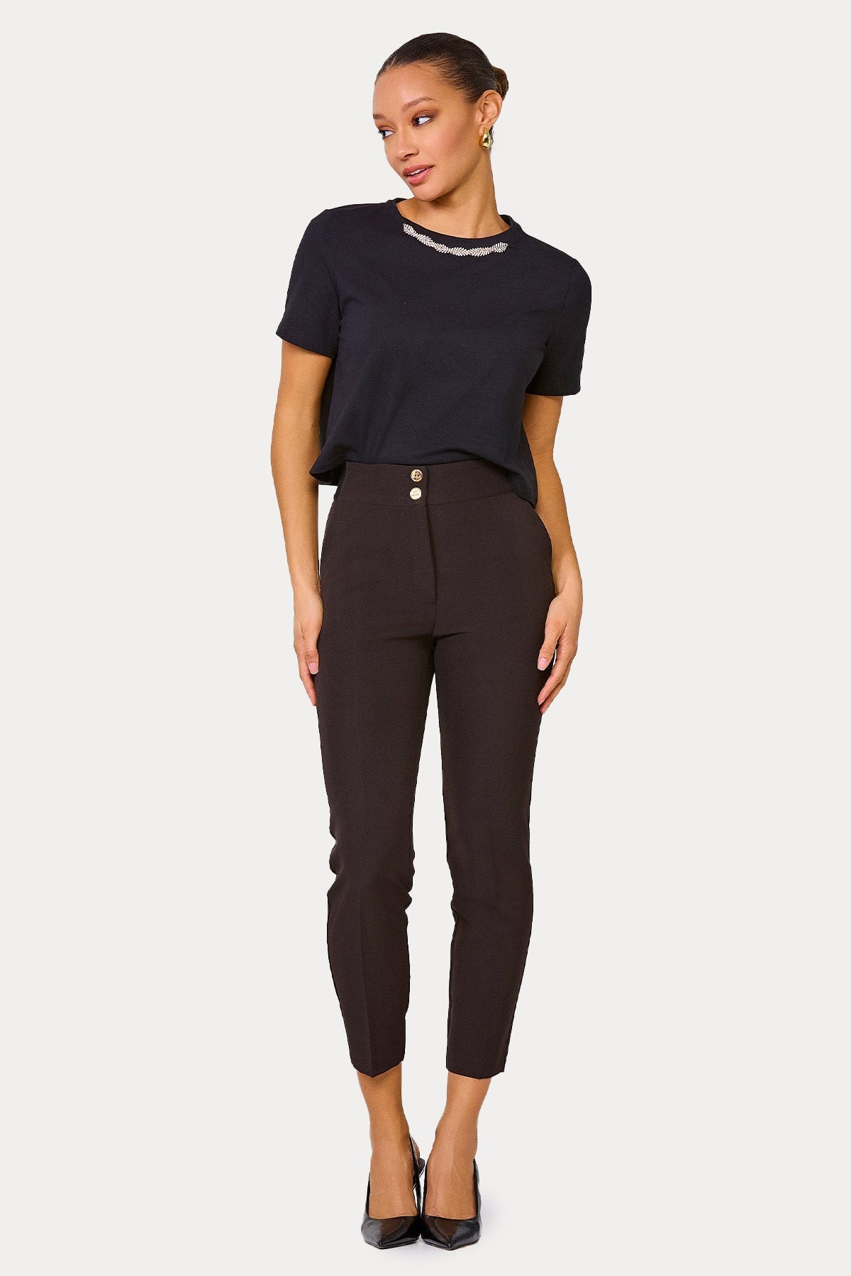 Lynne Yüksek Bel Yandan Cepli Pantolon