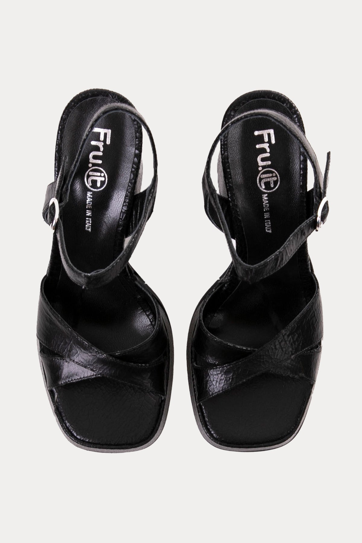 Fruit Küt Burunlu Topuklu Deri Sandalet