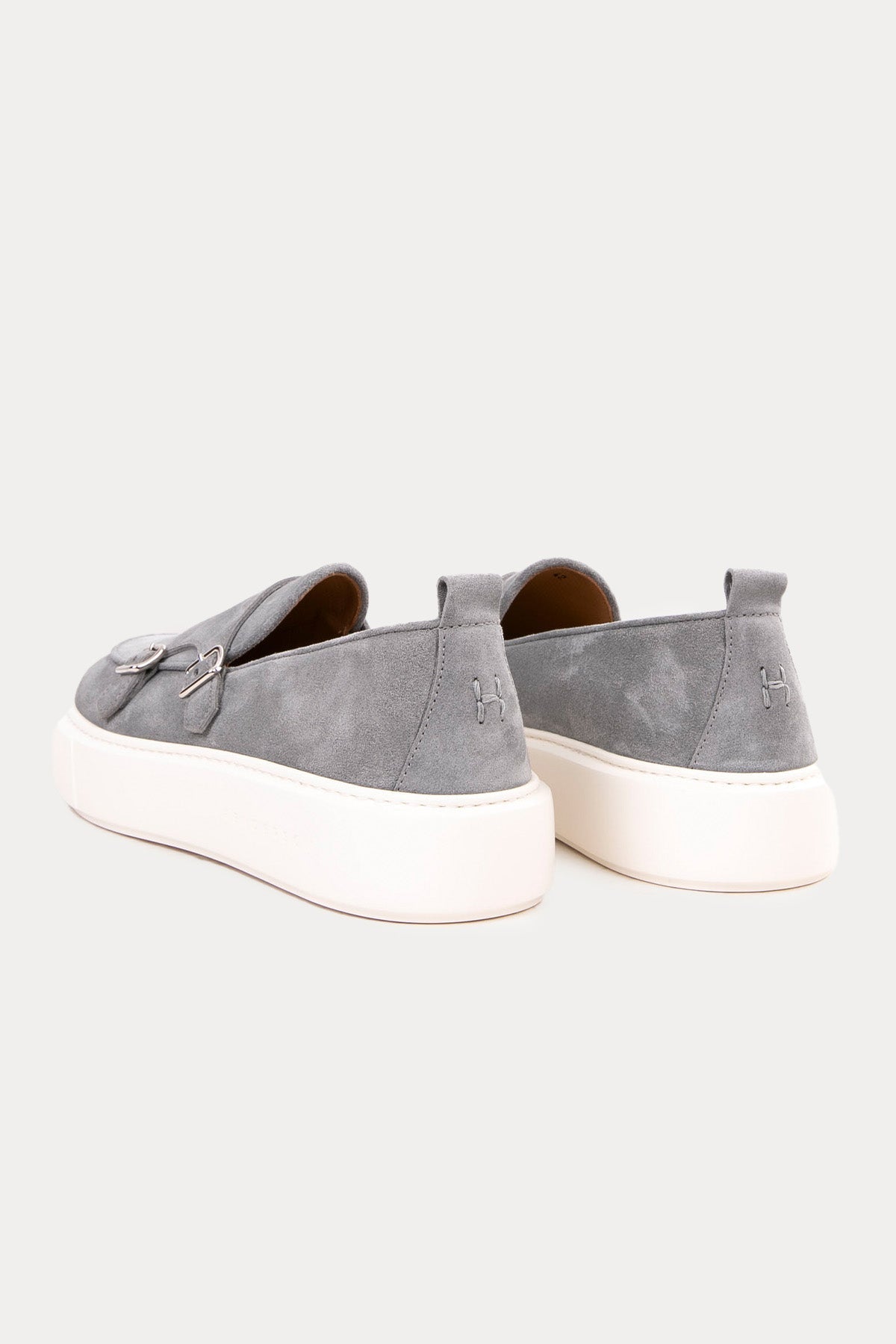 Henderson Tim Çift Tokalı Extralight Süet Monk Loafer Ayakkabı