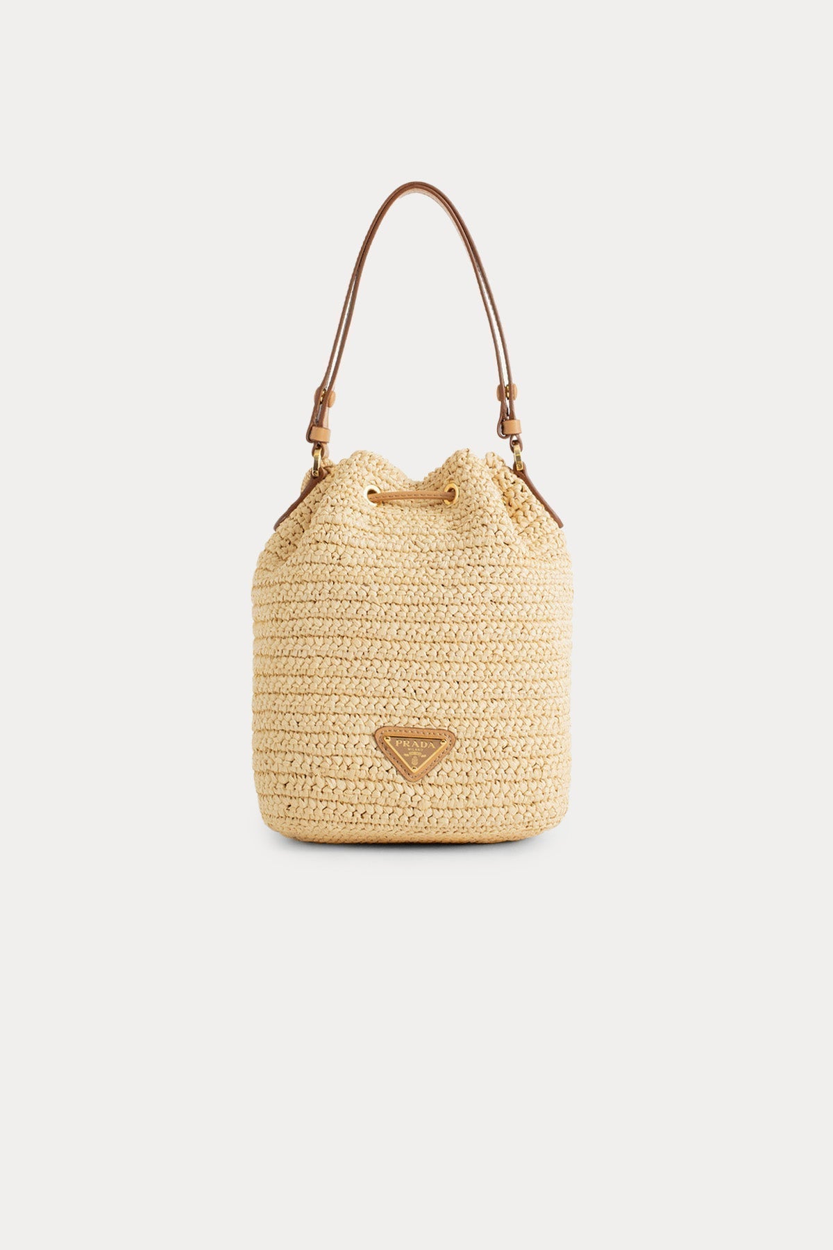 Prada Logolu Hasır Örgü Çanta