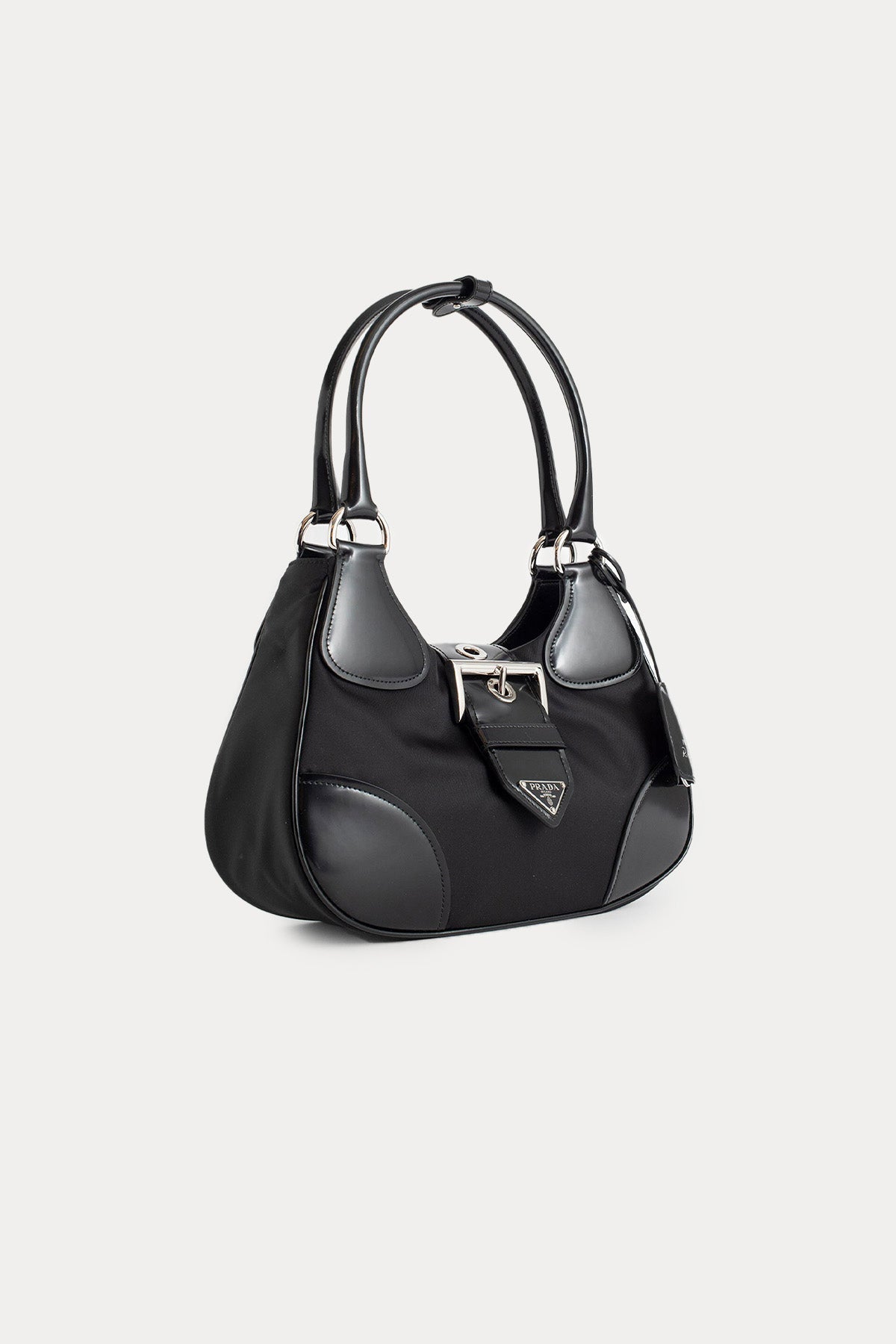 Prada Re - Nylon Logolu Deri Detaylı Çanta