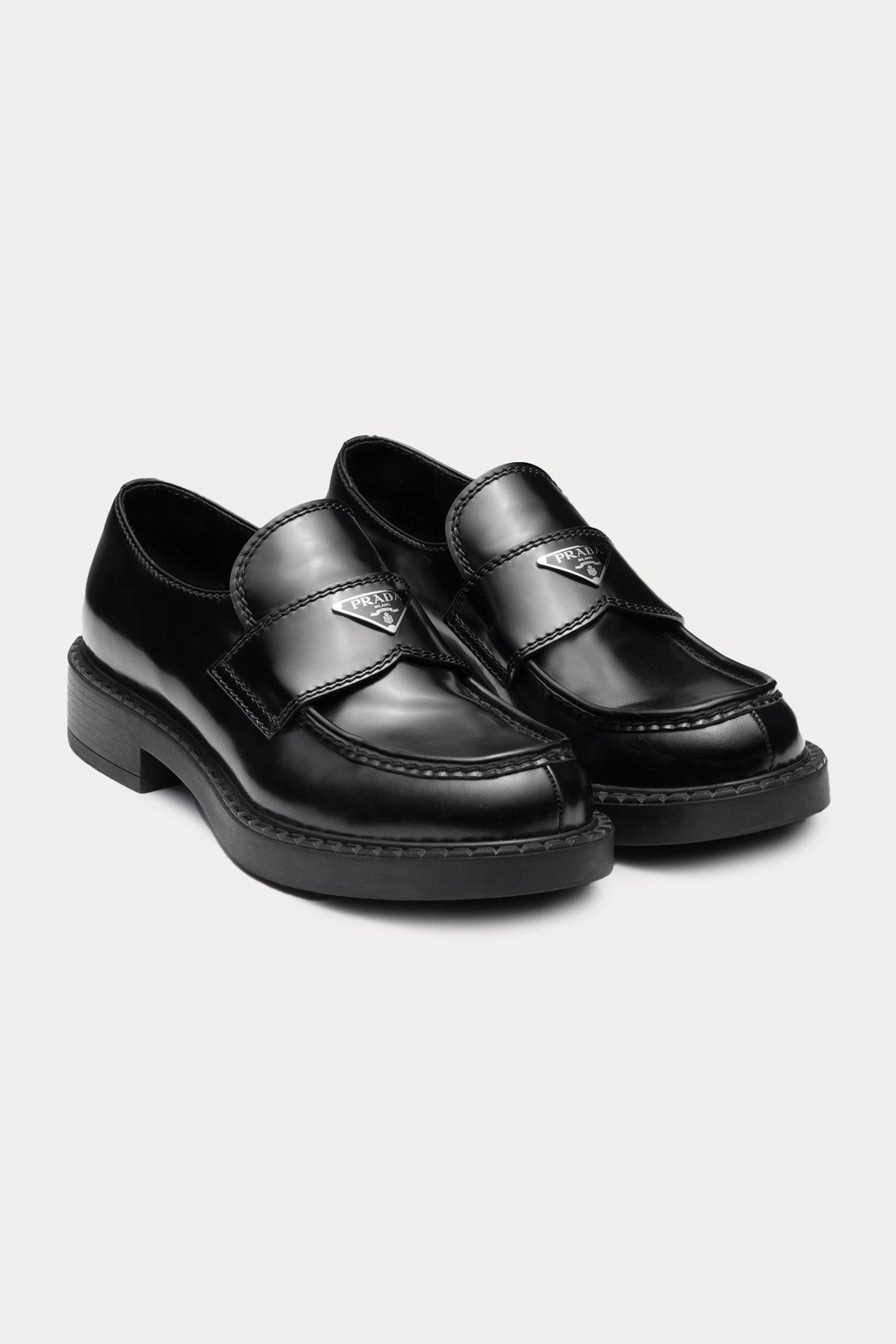 Prada Deri Loafer Ayakkabı-Ayakkabı-Libas