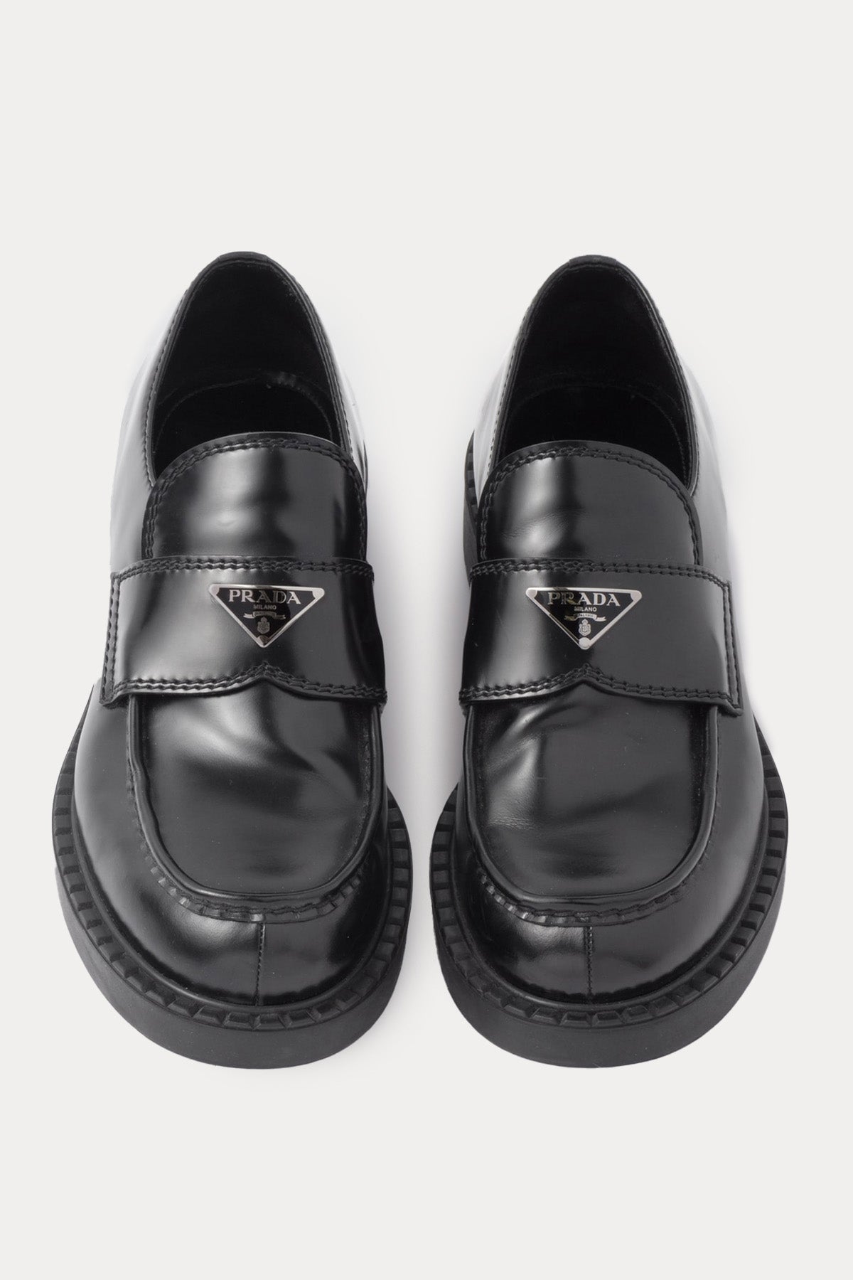 Prada Deri Loafer Ayakkabı-Ayakkabı-Libas
