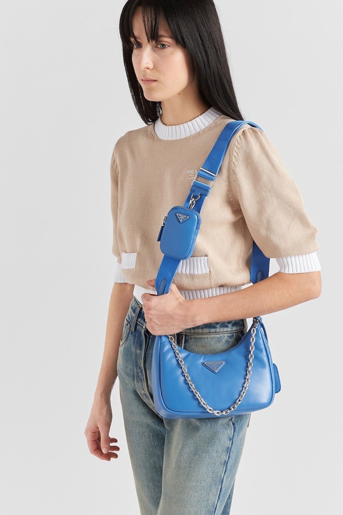 Prada Deri Omuz Çantası