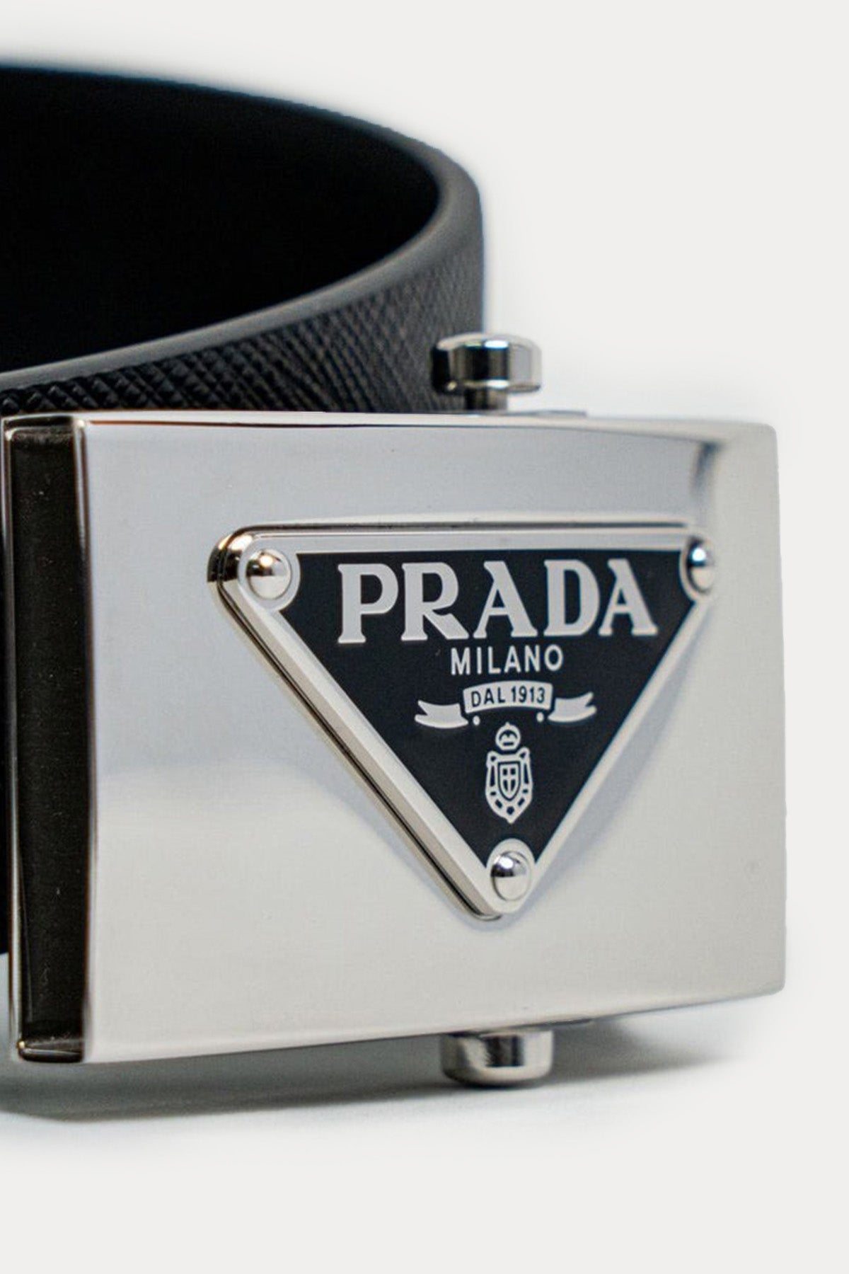 Prada Logolu Metal Toka Saffiano Deri Kemer