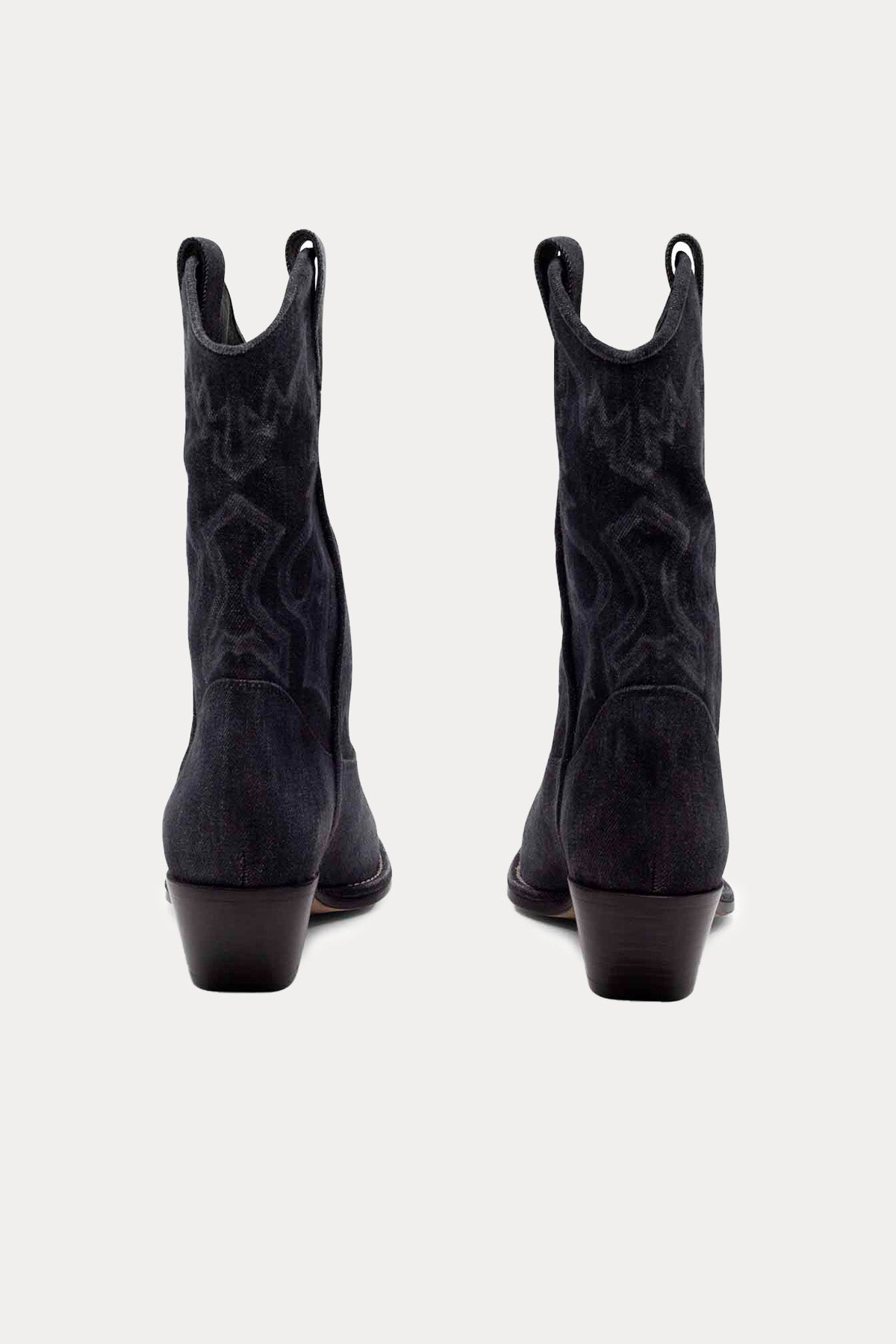 Vic Matie Denim Kumaş Sivri Küt Burunlu Western Çizme