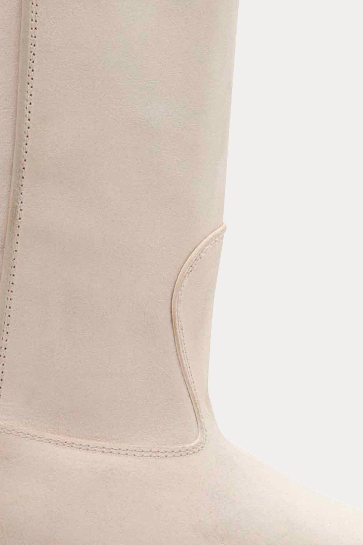 Vic Matie Nubuk Deri Sivri Küt Burunlu Western Çizme