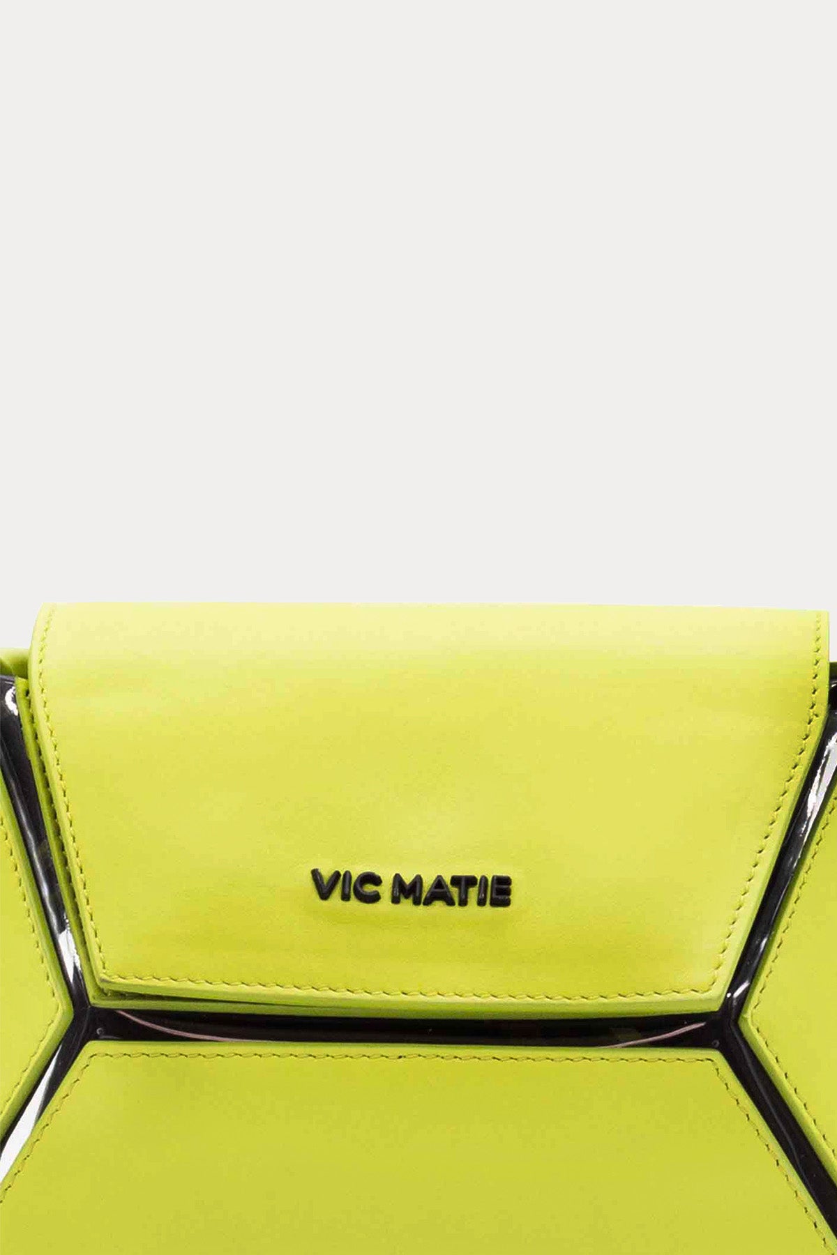 Vic Matie Şeffaf Ek Detaylı Logolu Small Deri Omuz Çantası