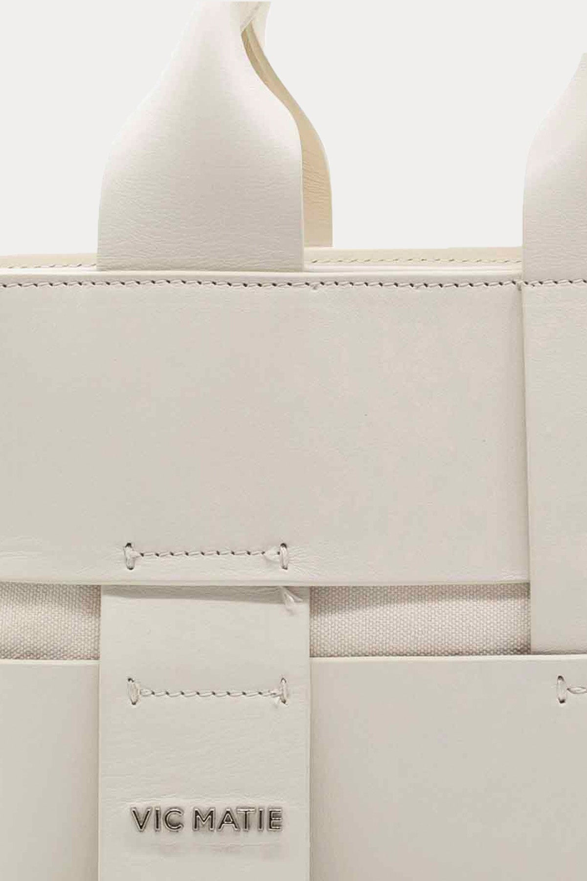 Vic Matie Kanvas Kumaş Torbalı Deri Çanta