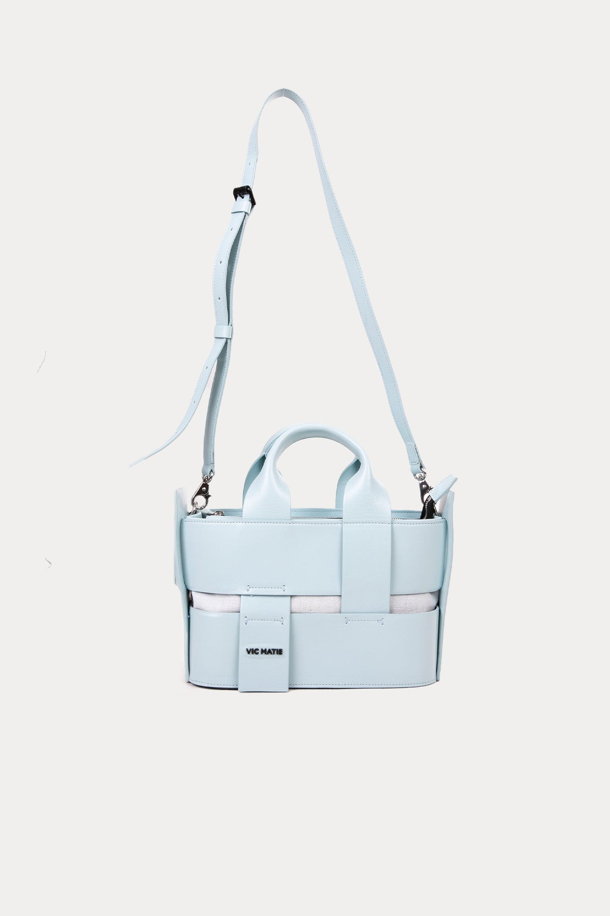 Vic Matie Kanvas Kumaş Torbalı Deri Çanta