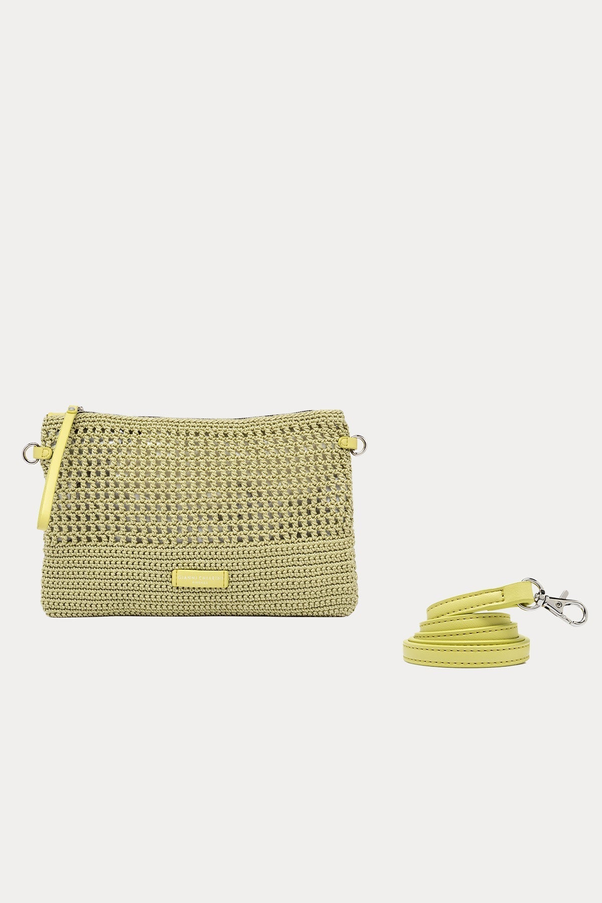 Gianni Chiarini Victoria Kanvas Örgü Clutch Çanta