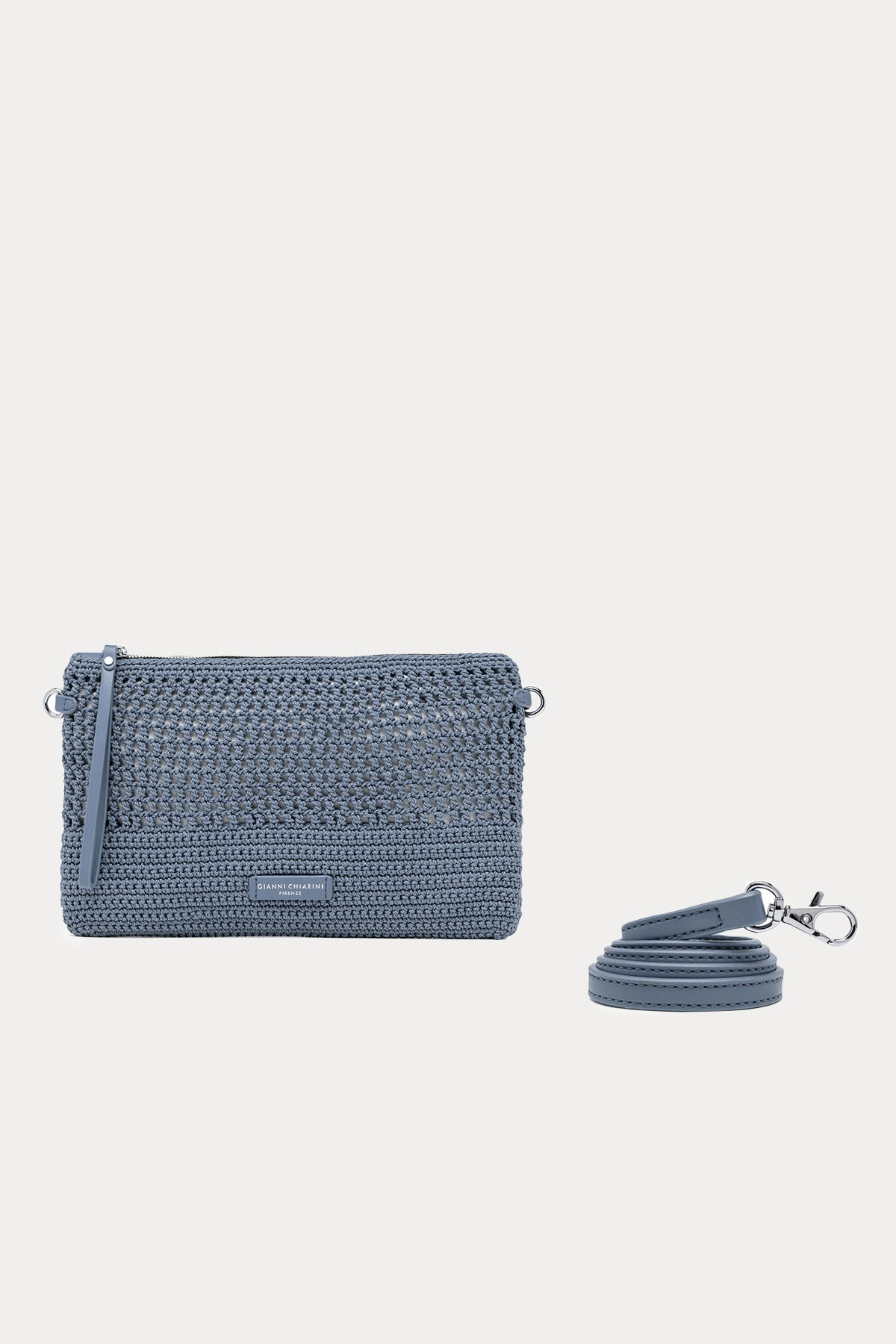 Gianni Chiarini Victoria Kanvas Örgü Clutch Çanta