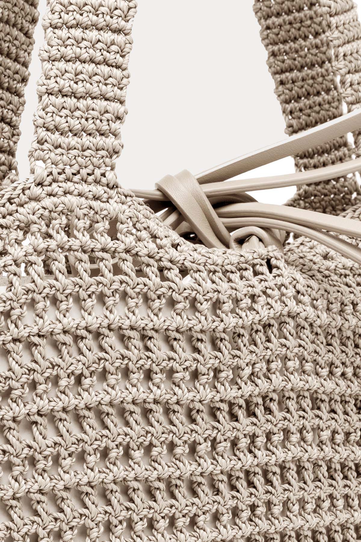 Gianni Chiarini Victoria Kanvas Örgü Shopping Bag Çanta