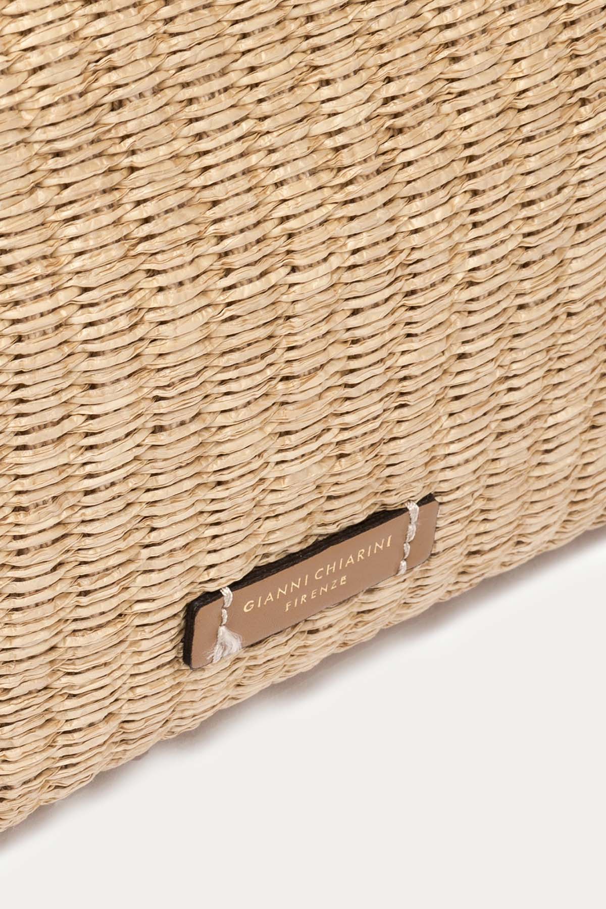 Gianni Chiarini Brenda Hasır Örgü Clutch Çanta