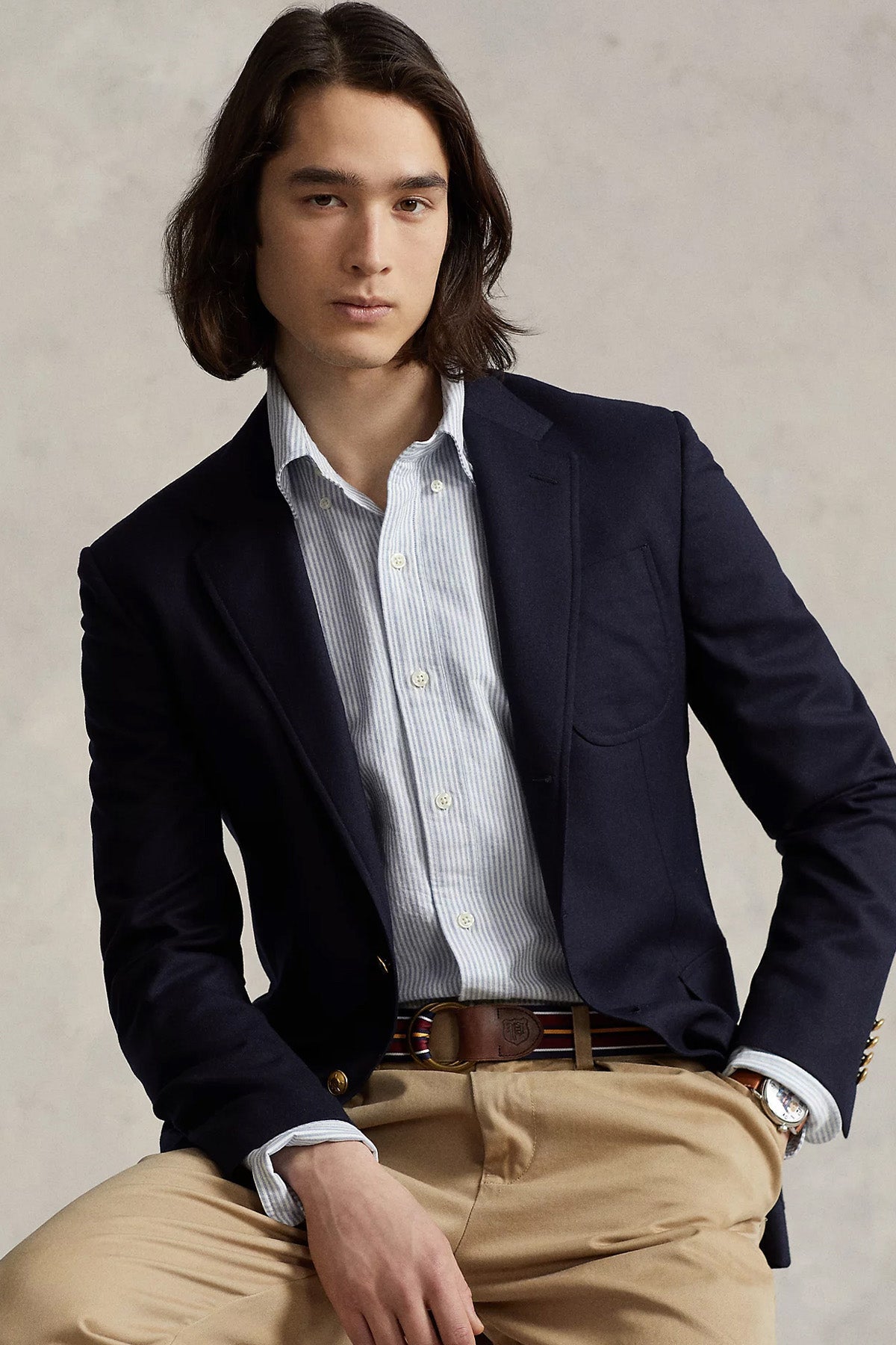 Polo Ralph Lauren Custom Fit Çizgili Oxford Gömlek