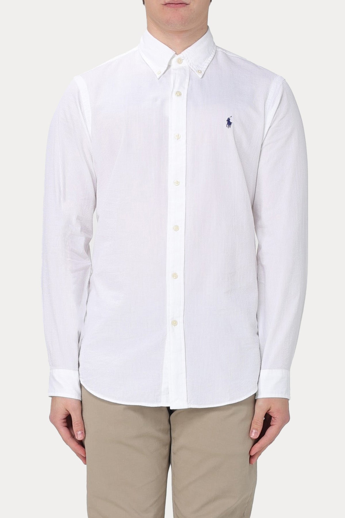 Polo Ralph Lauren Custom Fit Gofre Kumaş Gömlek-Gömlek-Libas