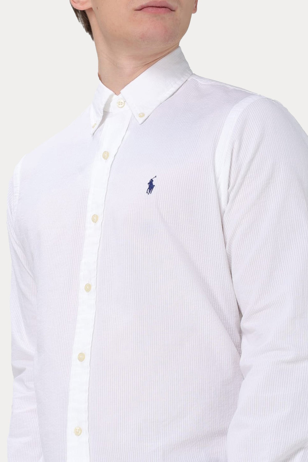 Polo Ralph Lauren Custom Fit Gofre Kumaş Gömlek-Gömlek-Libas