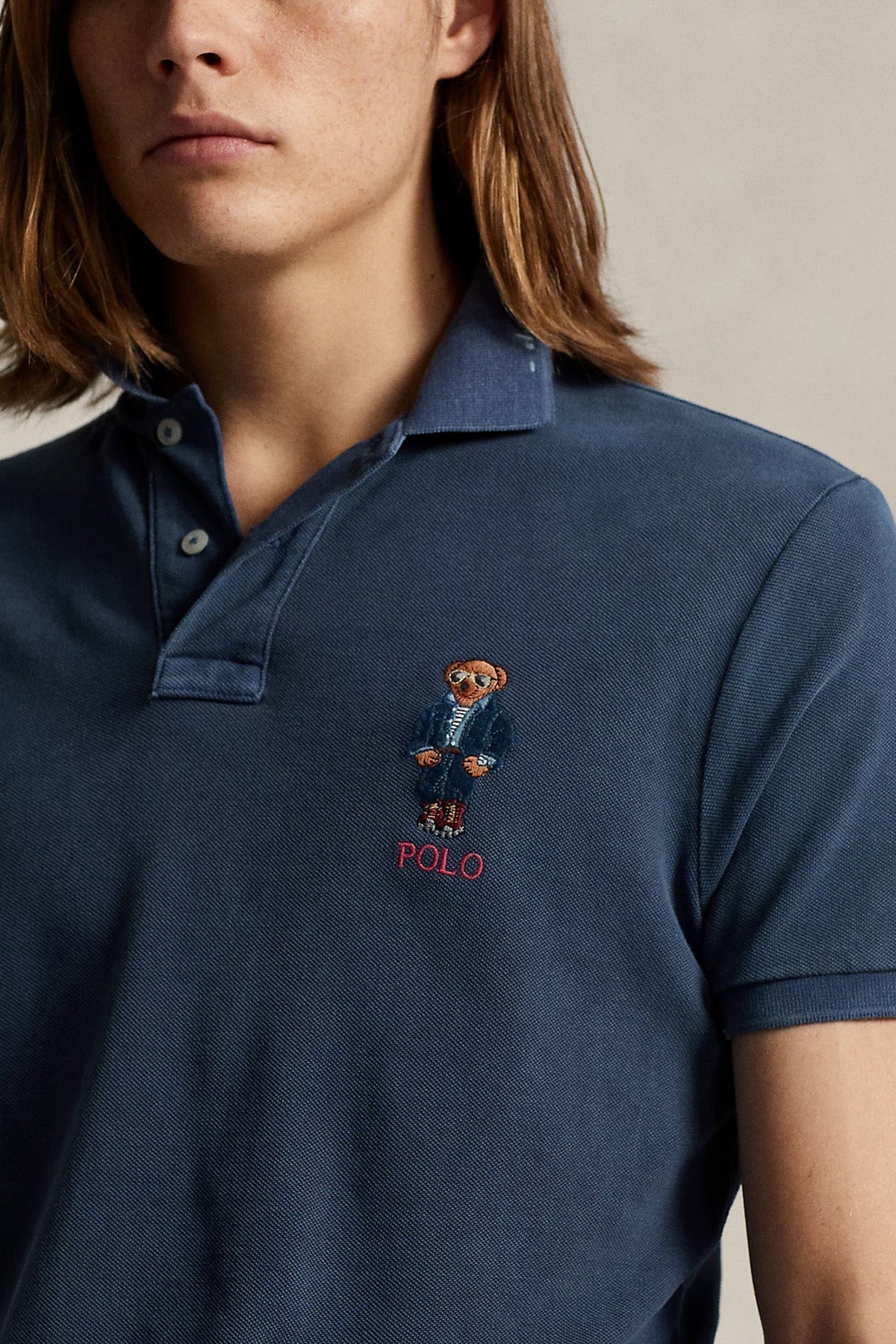 Polo Ralph Lauren Custom Slim Fit Polo Bear Polo Yaka T-shirt