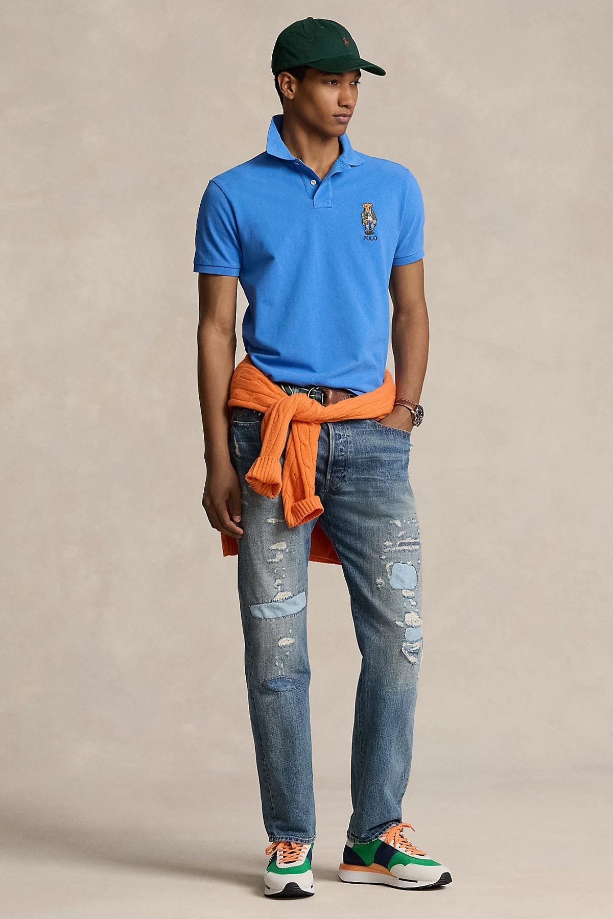 Polo Ralph Lauren Custom Slim Fit Polo Bear Polo Yaka T-shirt