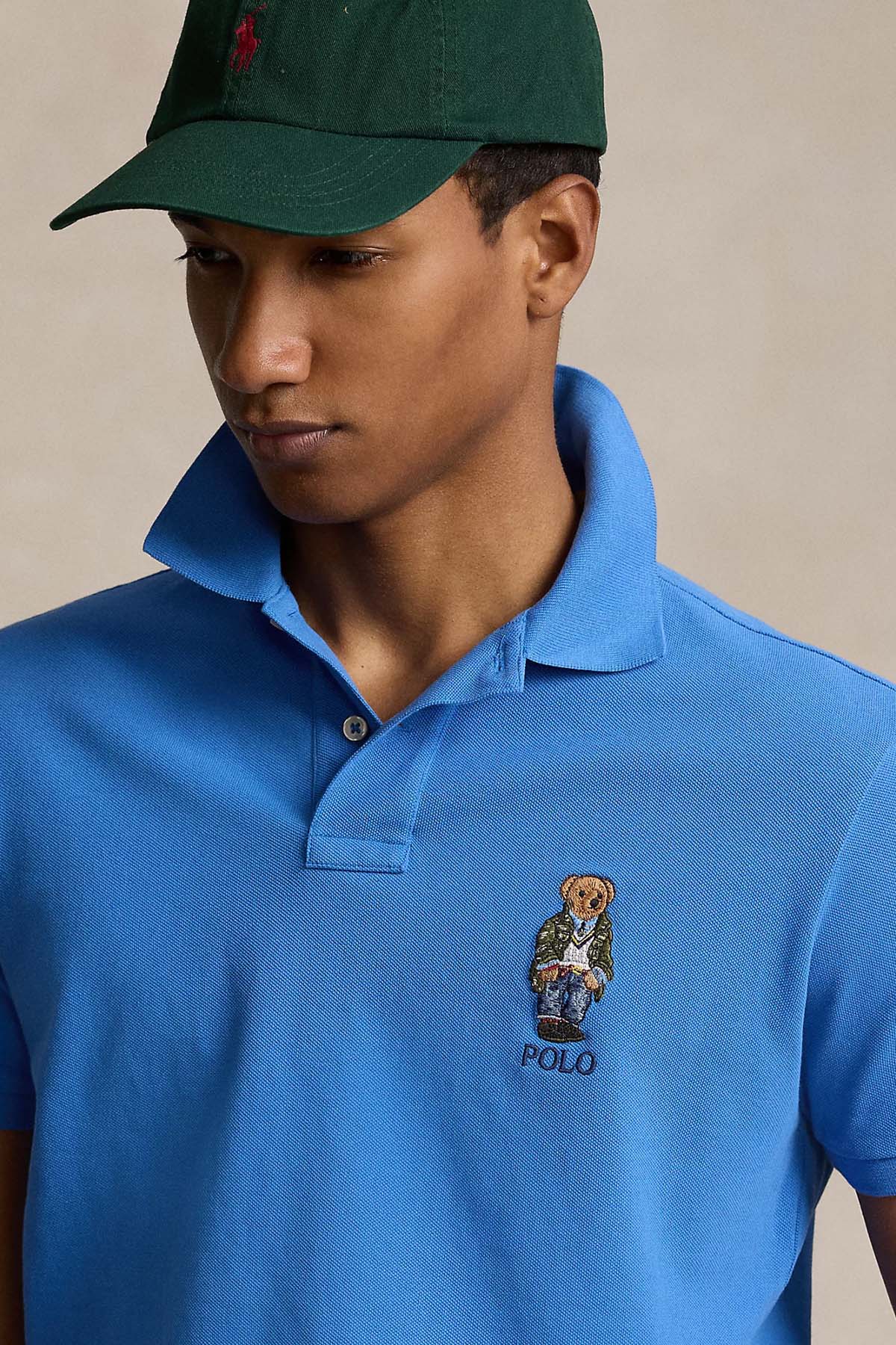 Polo Ralph Lauren Custom Slim Fit Polo Bear Polo Yaka T-shirt