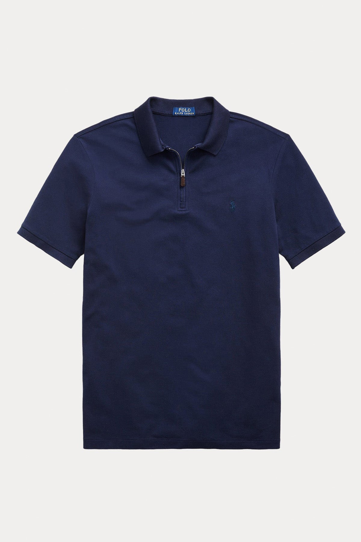 Polo Ralph Lauren Custom Slim Fit Stretch Mesh Fermuarlı Polo Yaka T-shirt-T-shirt-Libas