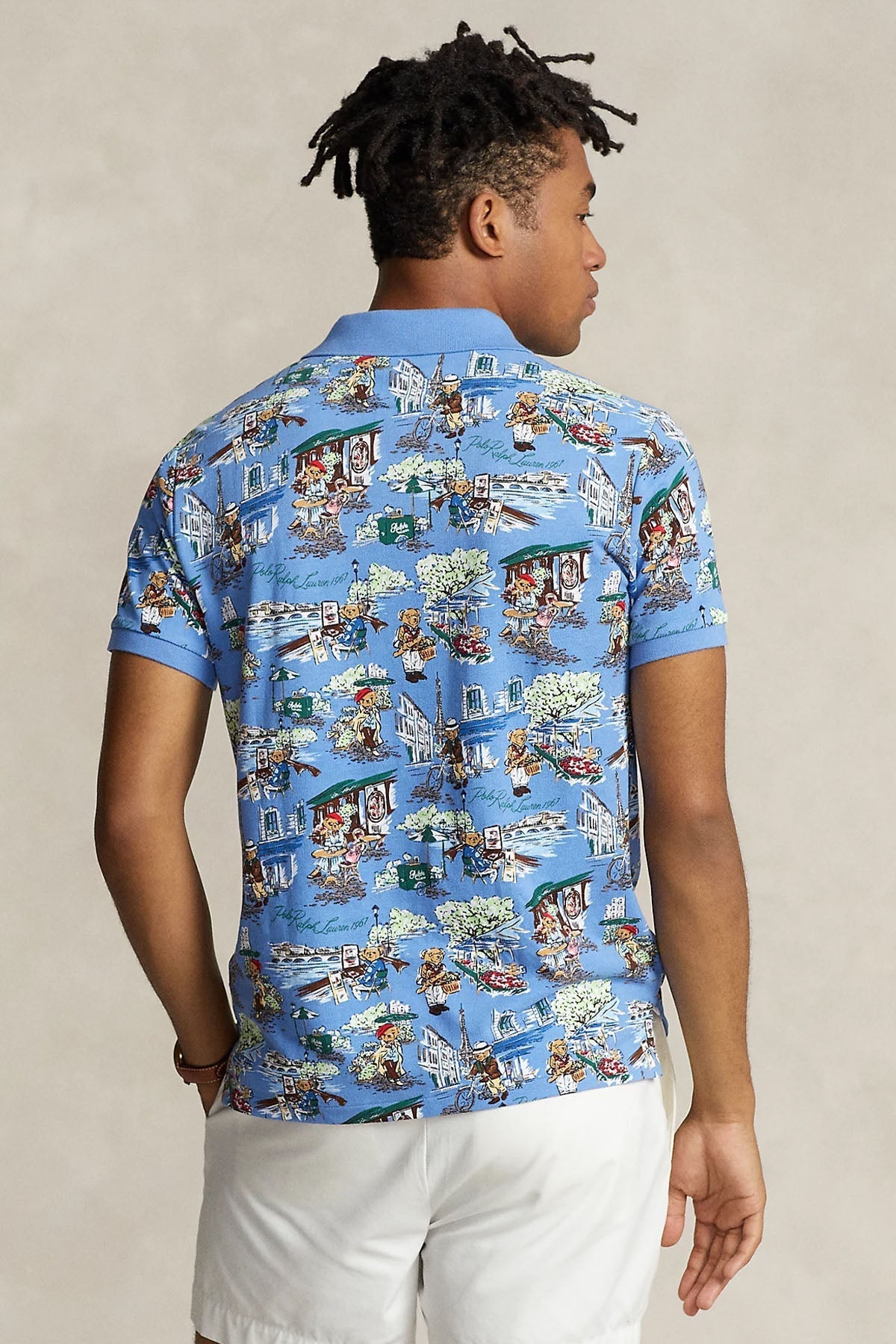 Polo Ralph Lauren Custom Slim Fit Polo Bear Polo Yaka T-shirt-T-shirt-Libas