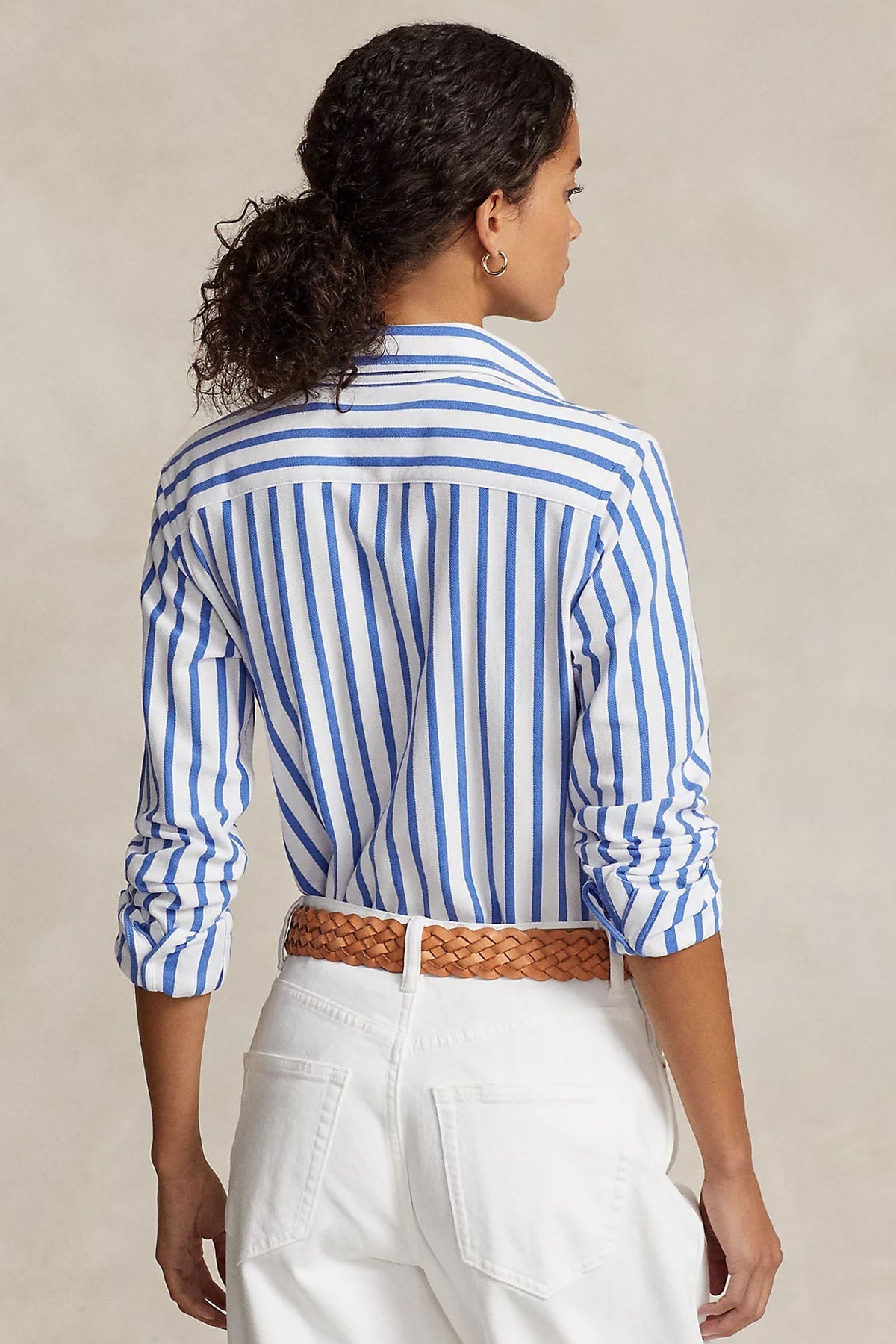 Polo Ralph Lauren Çizgili Knit Oxford Gömlek-Gömlek-Libas