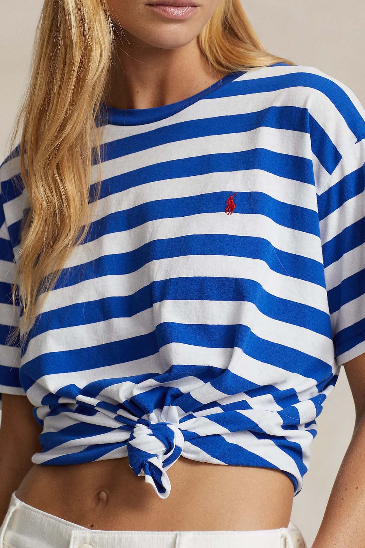Polo Ralph Lauren Yuvarlak Yaka Çizgili T-shirt-T-shirt-Libas