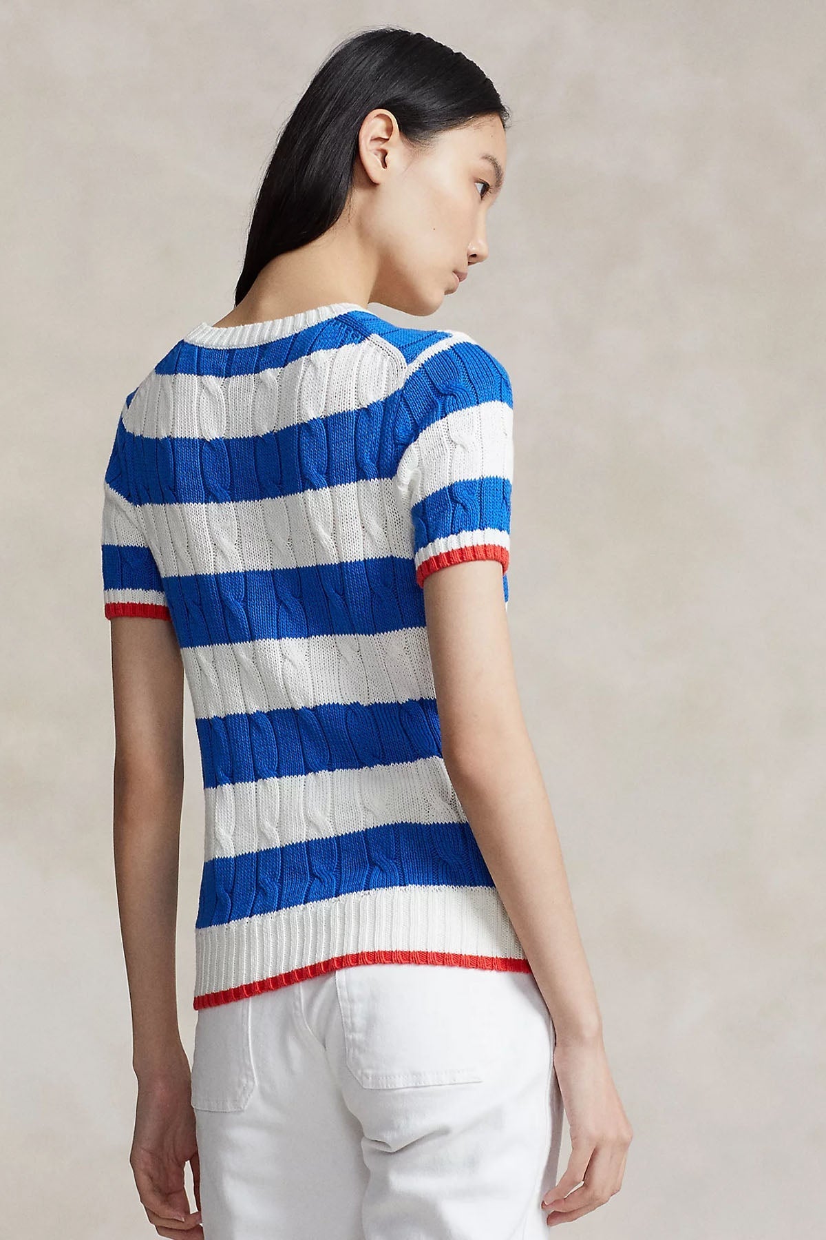 Polo Ralph Lauren Slim Fit Pima Cotton Saç Örgü Cep Detaylı Triko-Triko-Libas
