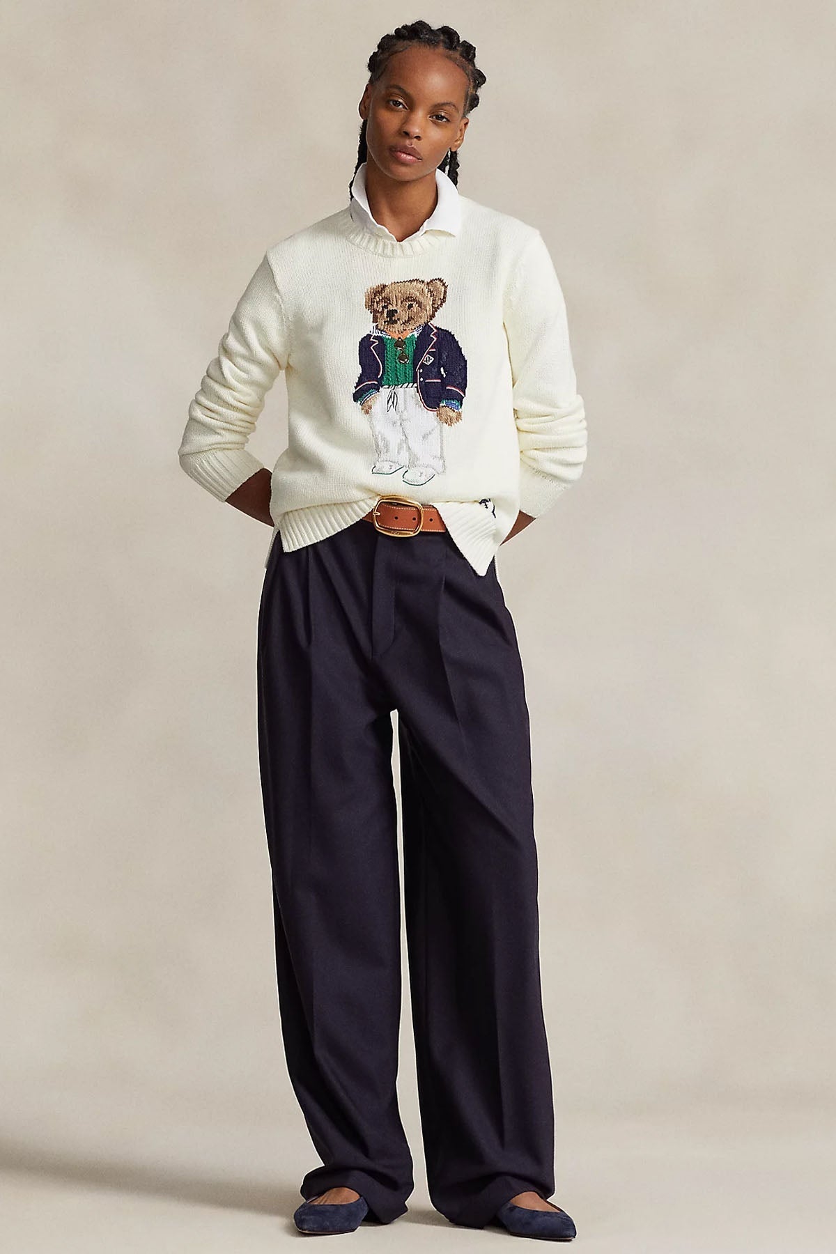 Polo Ralph Lauren Yuvarlak Yaka Örgü Polo Bear Triko-Triko-Libas