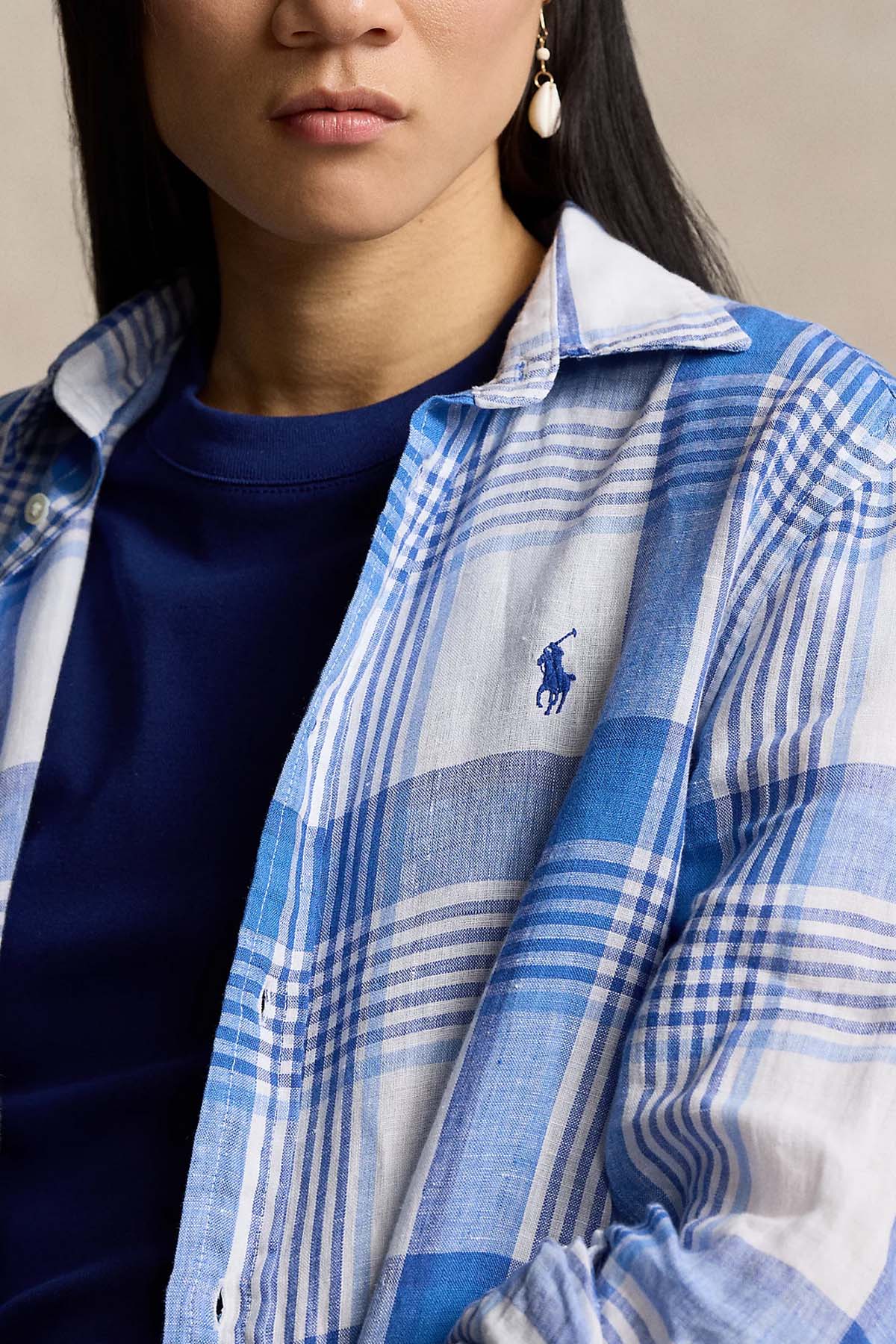 Polo Ralph Lauren Relaxed Fit Ekoseli Keten Gömlek
