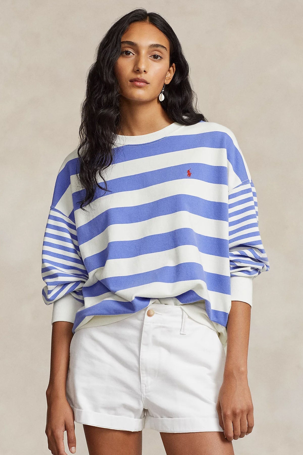 Polo Ralph Lauren Yuvarlak Yaka Çizgili Sweatshirt