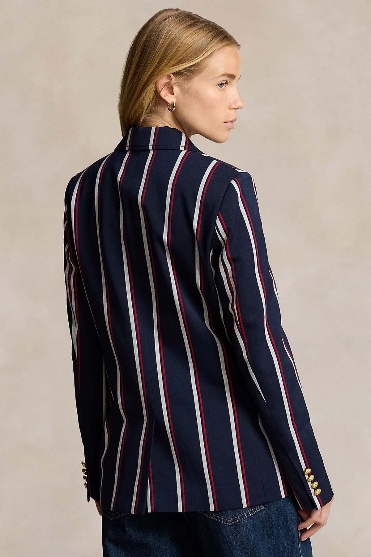 Polo Ralph Lauren Logolu Çizgili Spor Blazer Ceket