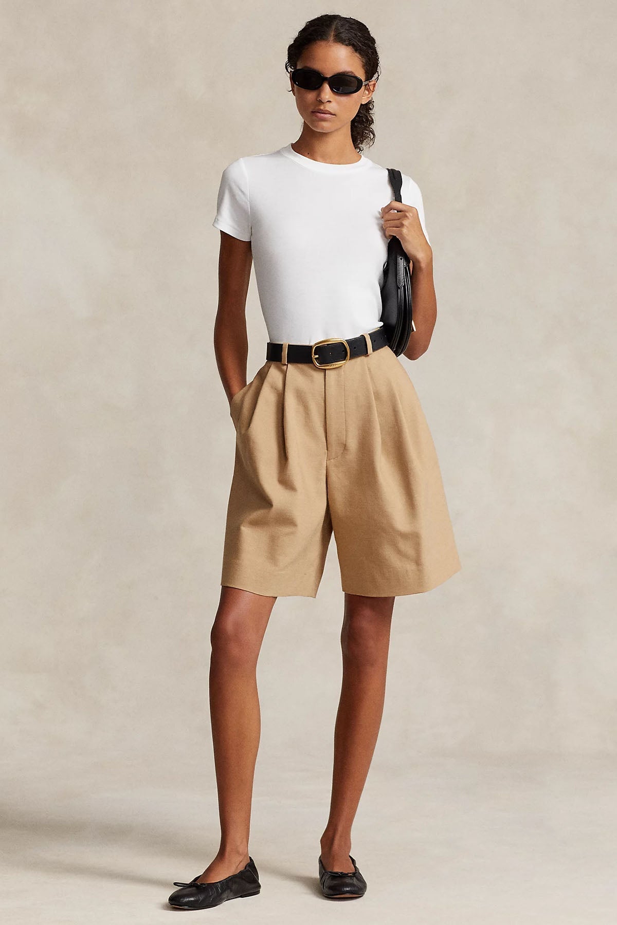 Polo Ralph Lauren Tek Pile Yüksek Bel Şort