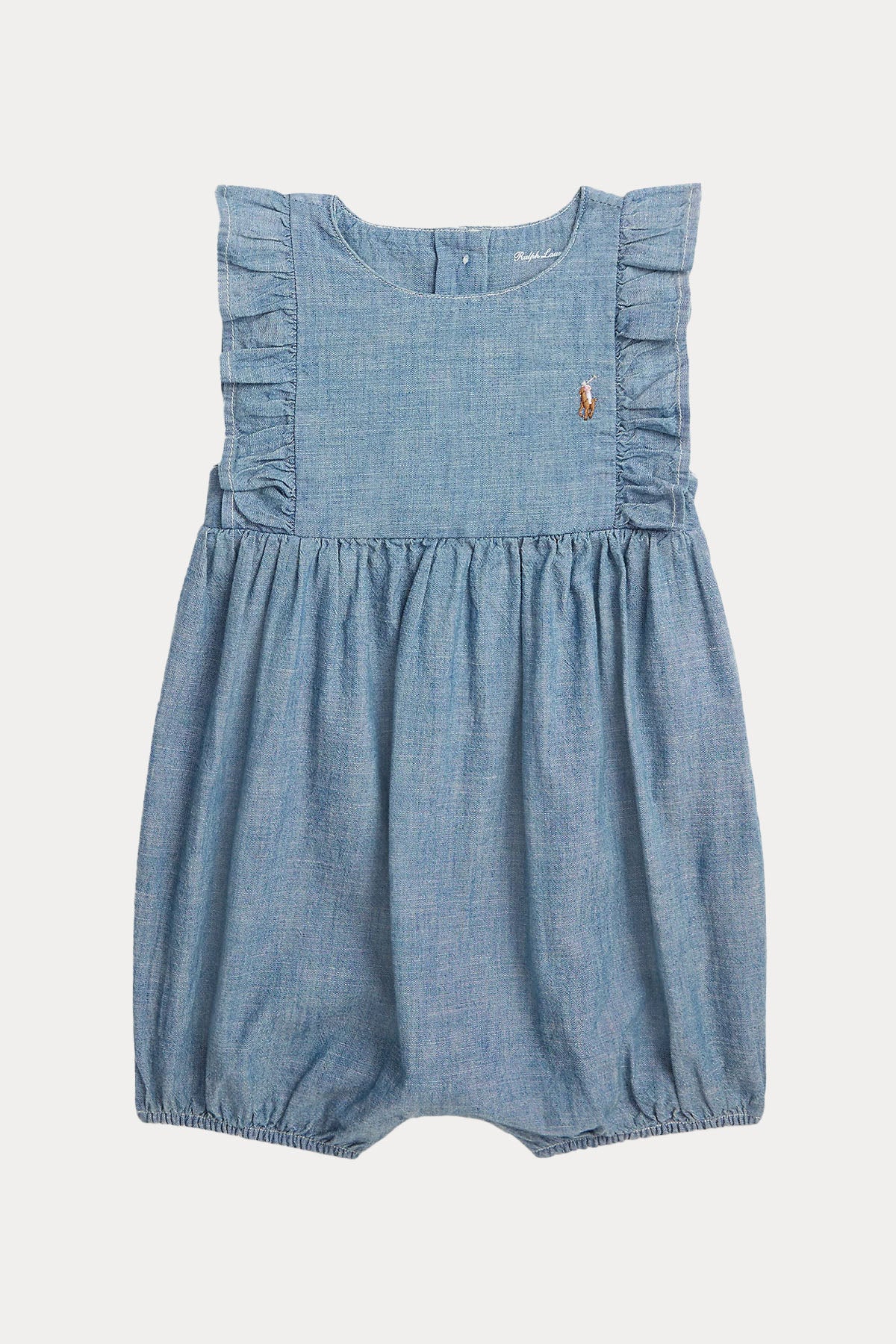 Polo Ralph Lauren Kids 6-12 Aylık Kız Bebek Denim Tulum