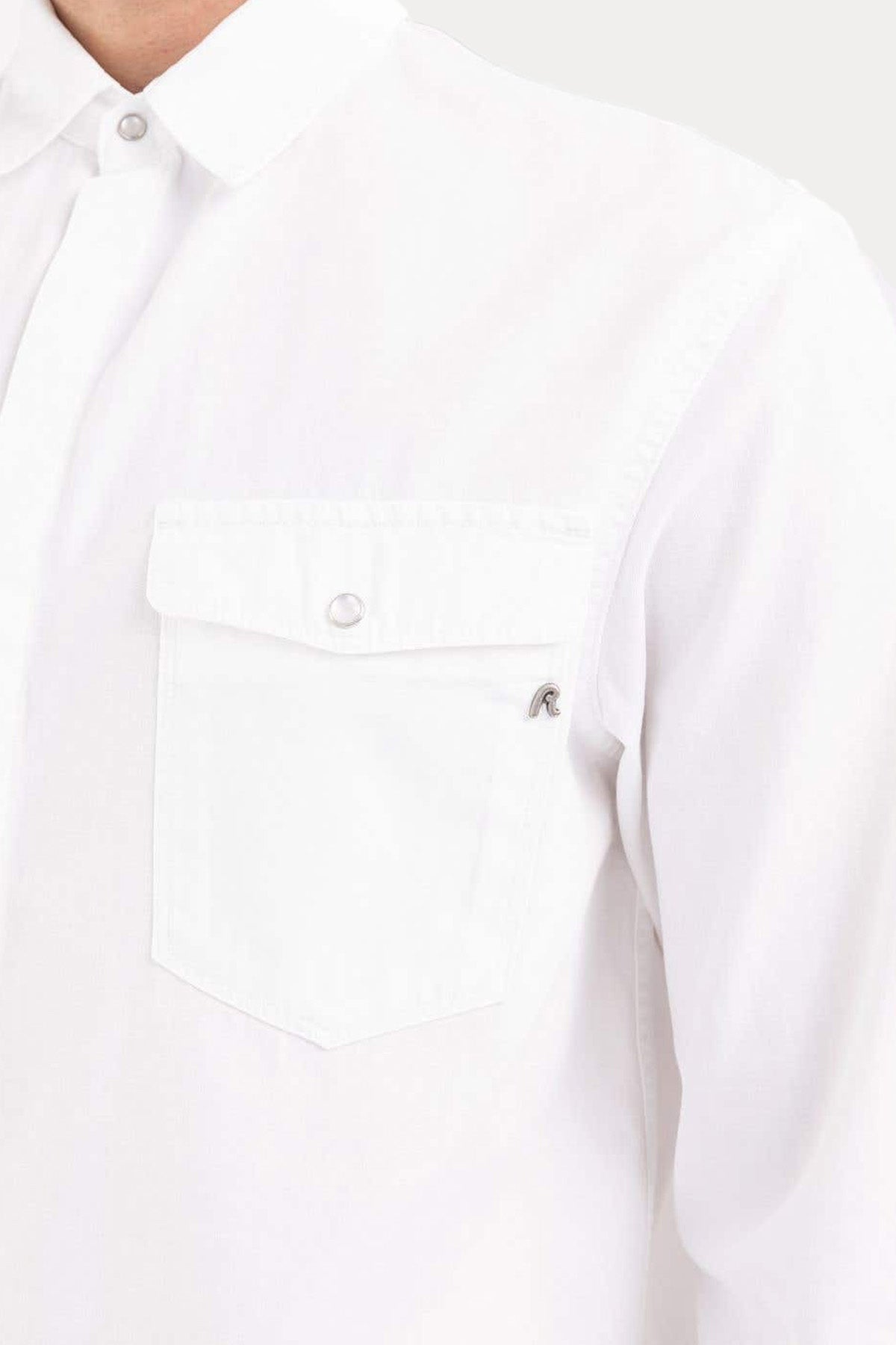 Replay Klasik Yaka Cep Detaylı Denim Gömlek