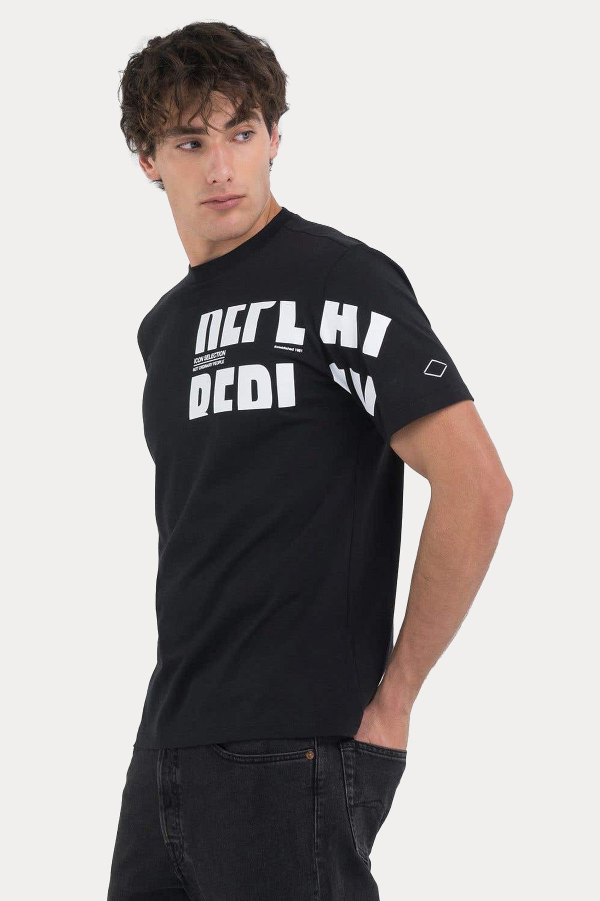 Replay Yuvarlak Yaka Logolu T-shirt