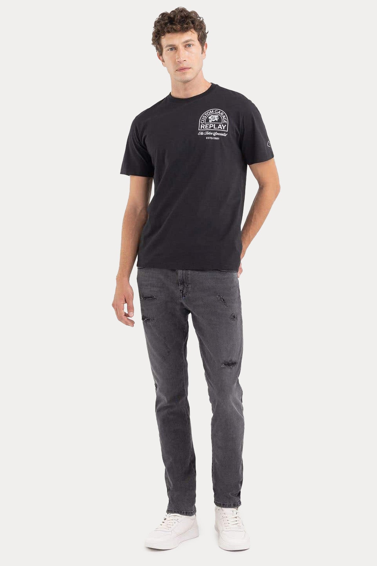 Replay Yuvarlak Yaka Logolu T-shirt