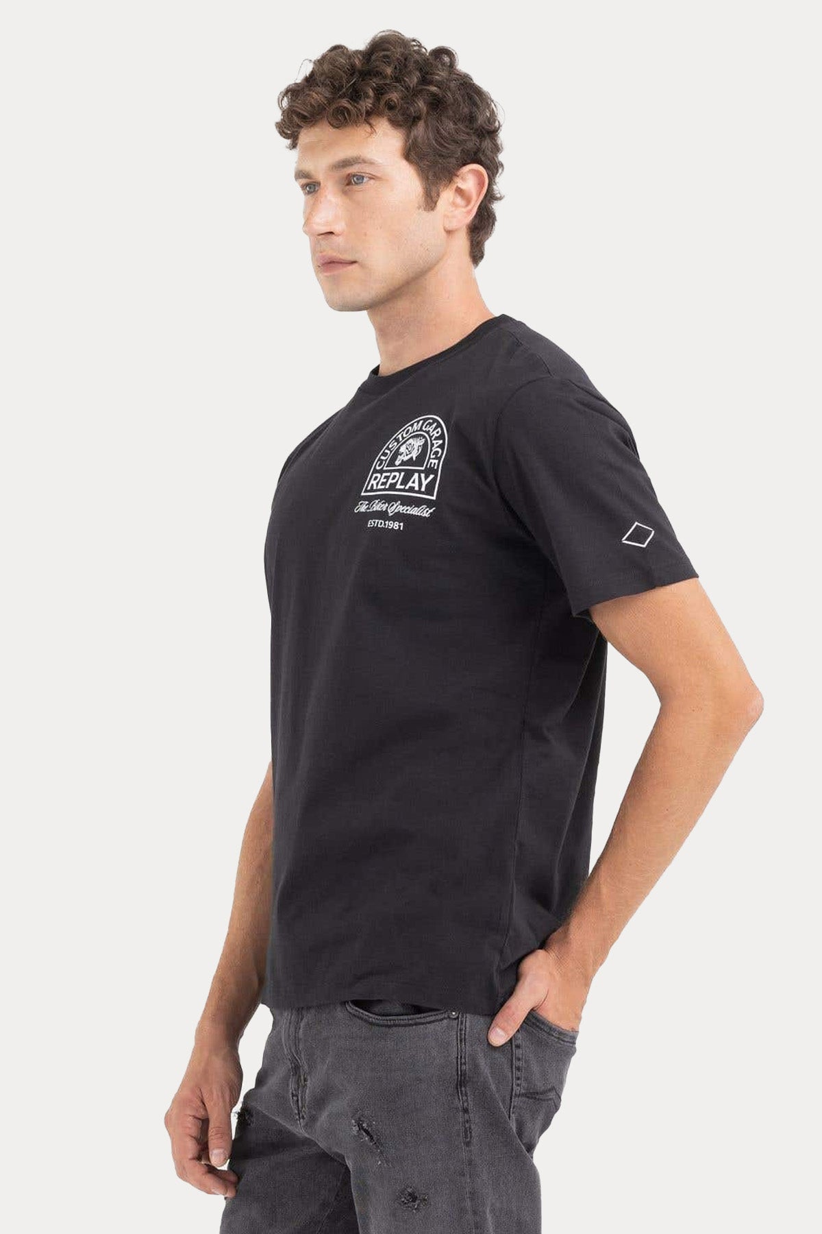 Replay Yuvarlak Yaka Logolu T-shirt