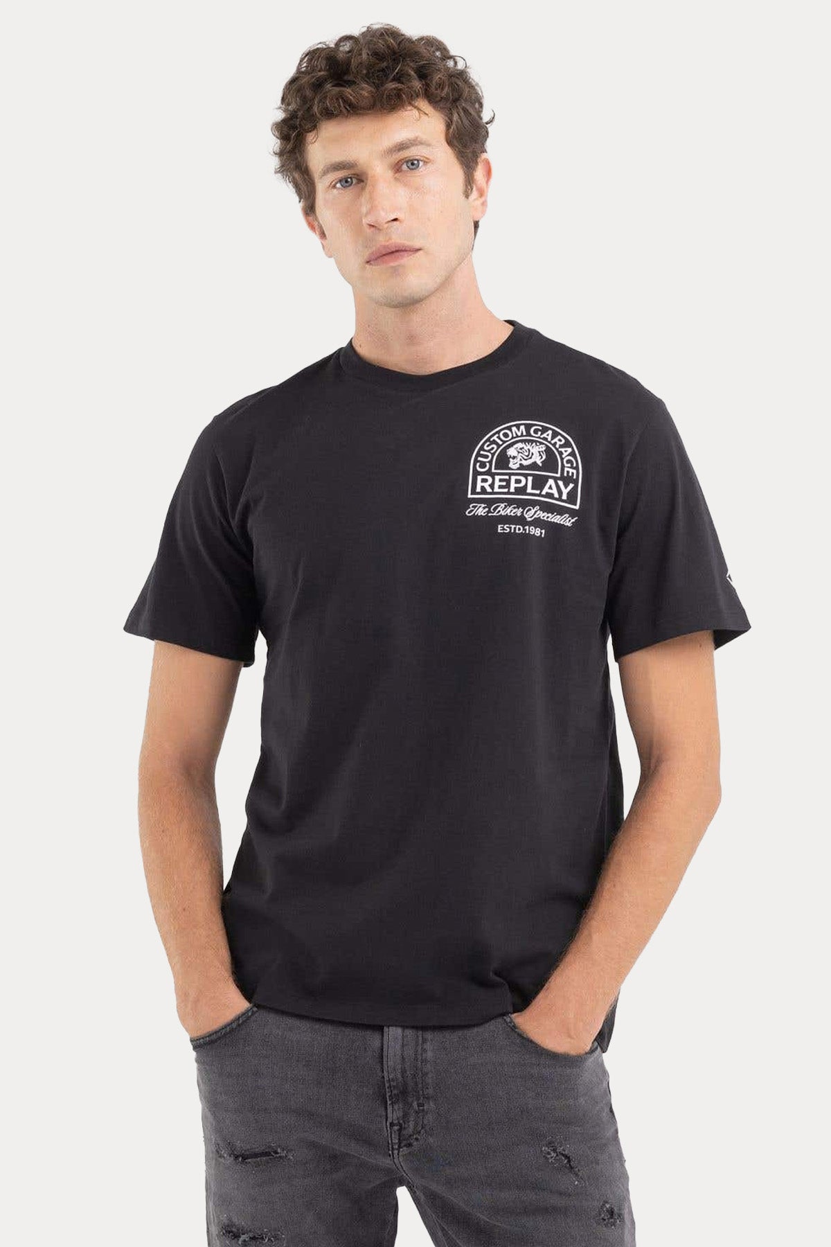 Replay Yuvarlak Yaka Logolu T-shirt