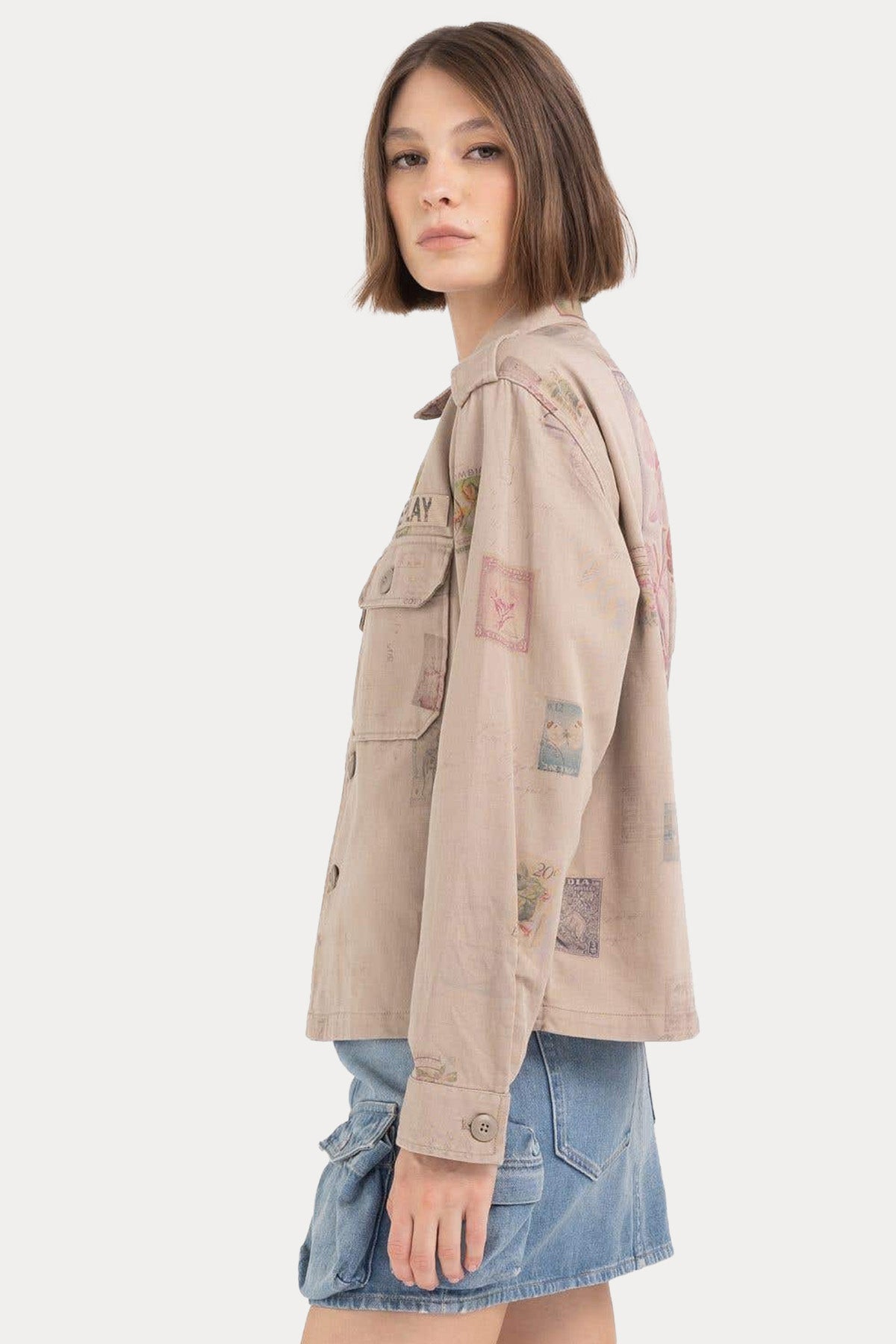 Replay Boy Fit Logolu Cep Detaylı Gömlek Ceket