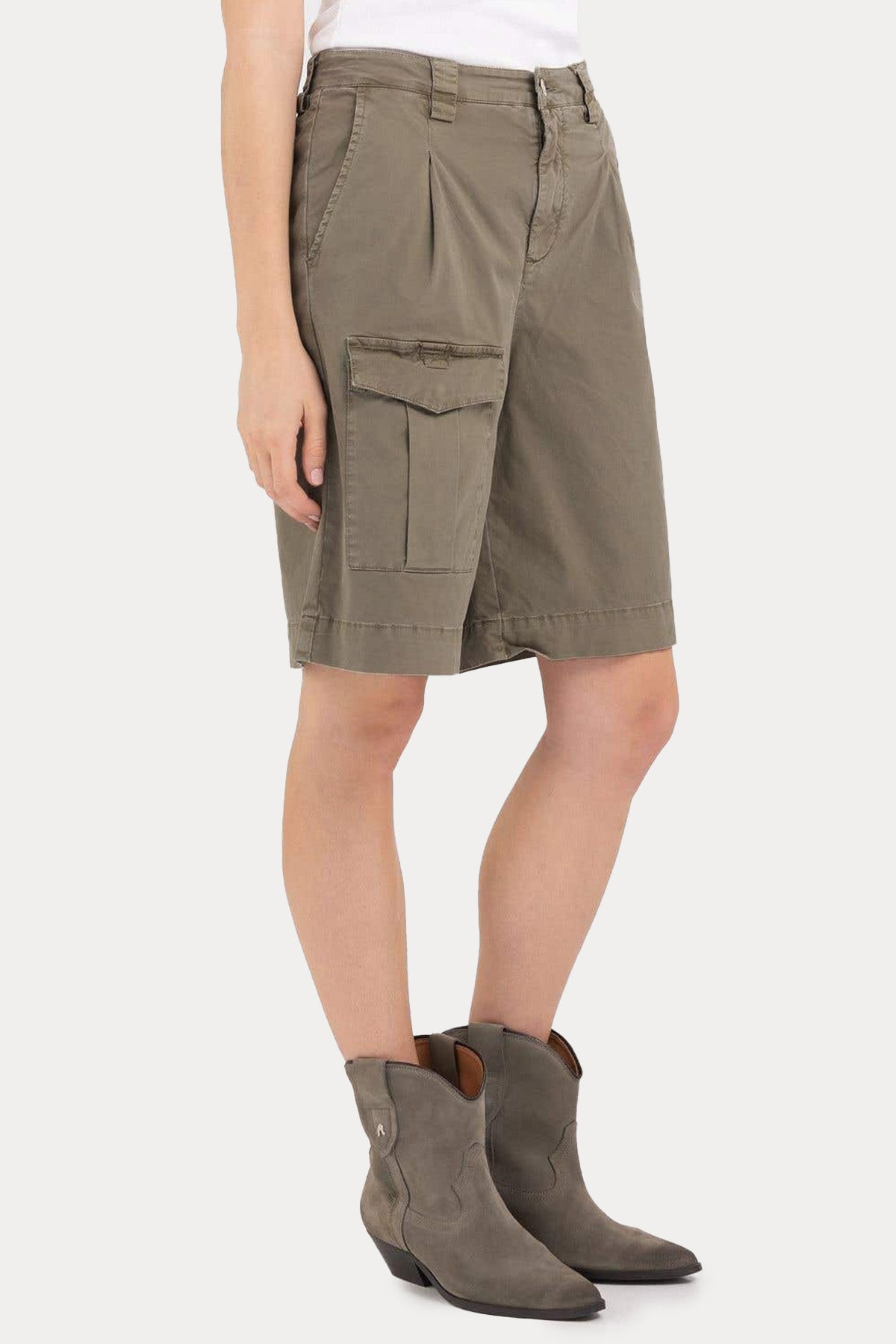 Replay Regular Fit Pileli Kargo Cepli Şort-Şort-Libas