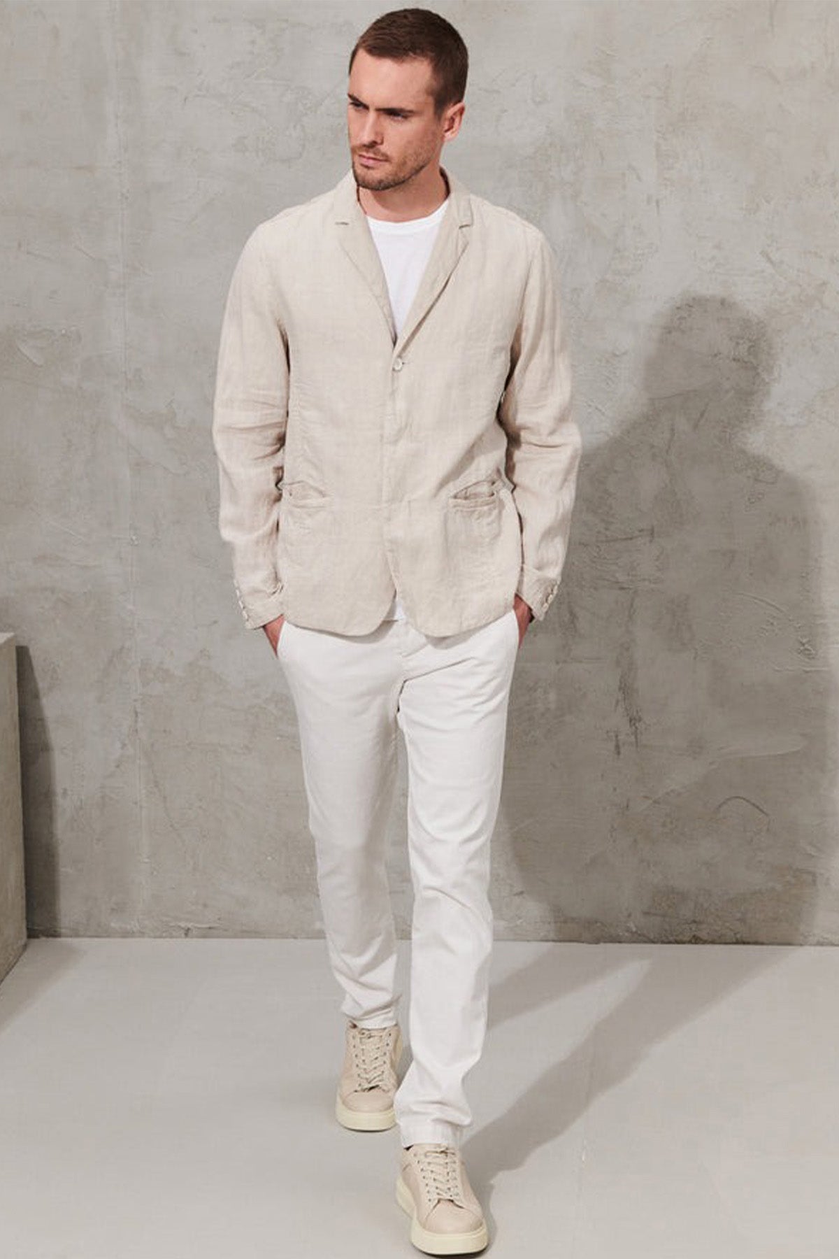 Transit Regular Fit Spor Cepli Keten Ceket