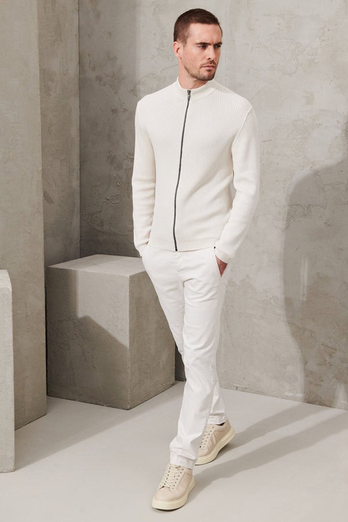 Transit Regular Fit Örgü Triko Ceket